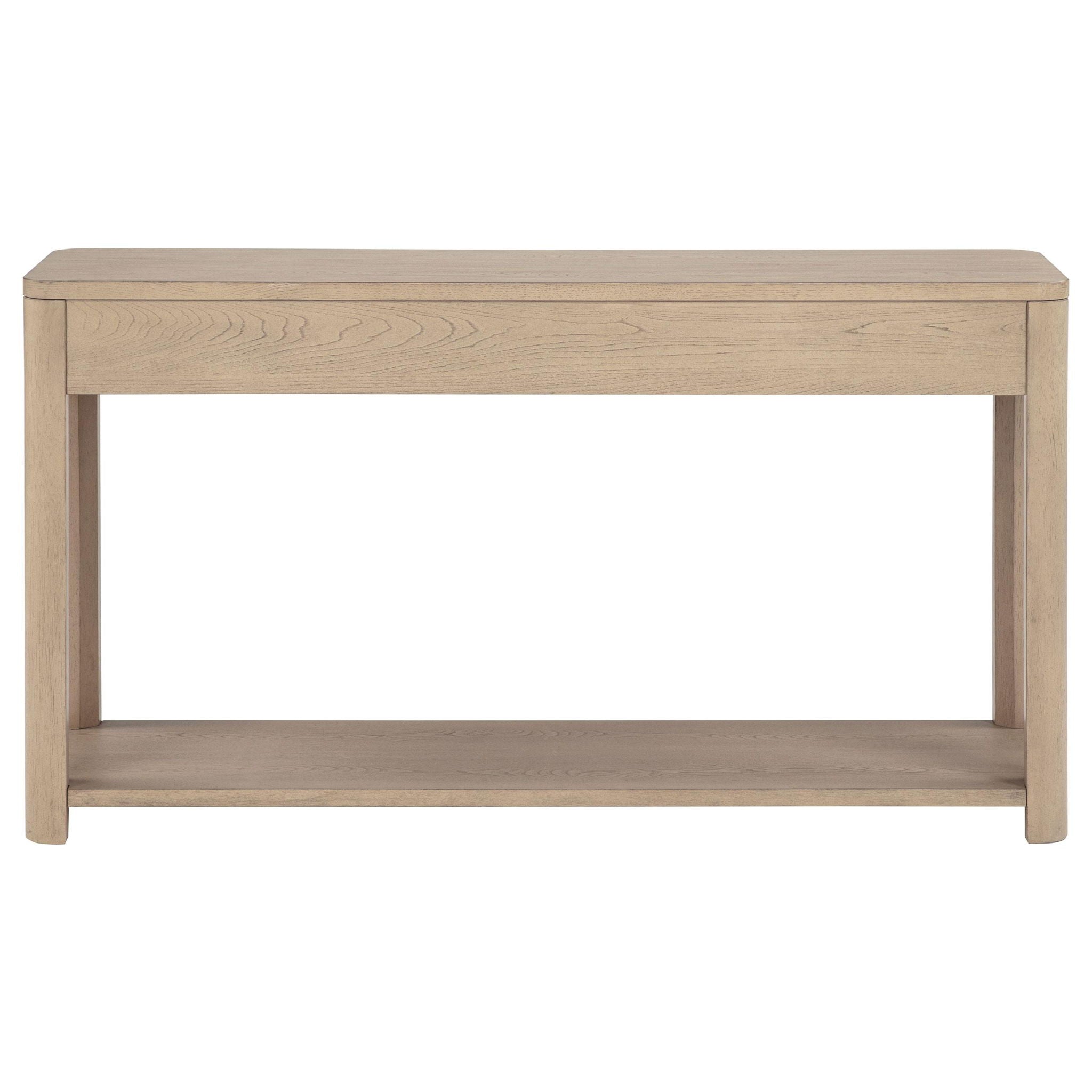 Marcelo Sofa Console Table with 2 Drawers and Shelf Light Elm