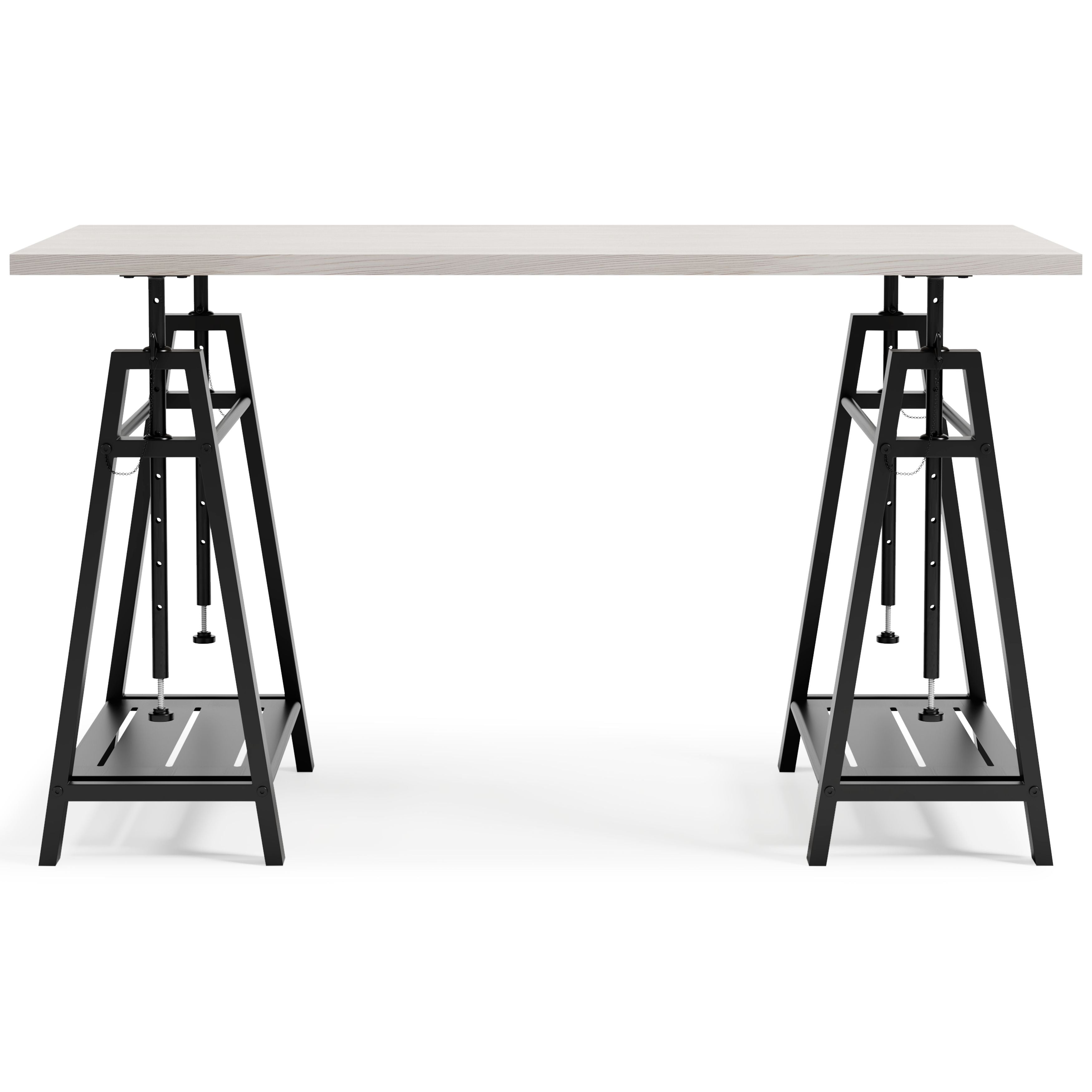 Ashley Furniture Bayflynn - White / Black - Adjustable Height Desk | Meri Furniture