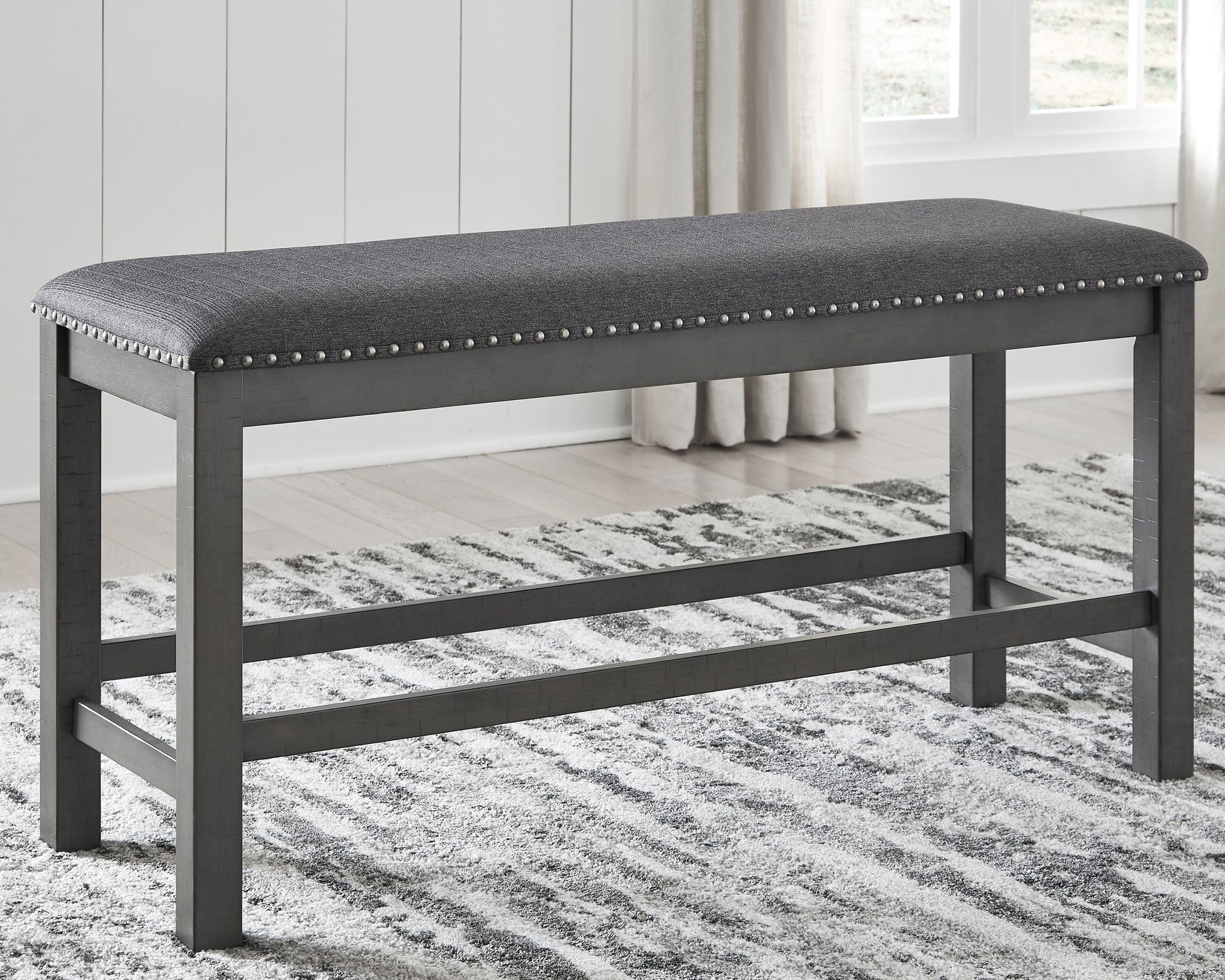 Signature Design by Ashley® Myshanna - Gray - Double Uph Bench | Meri Furniture