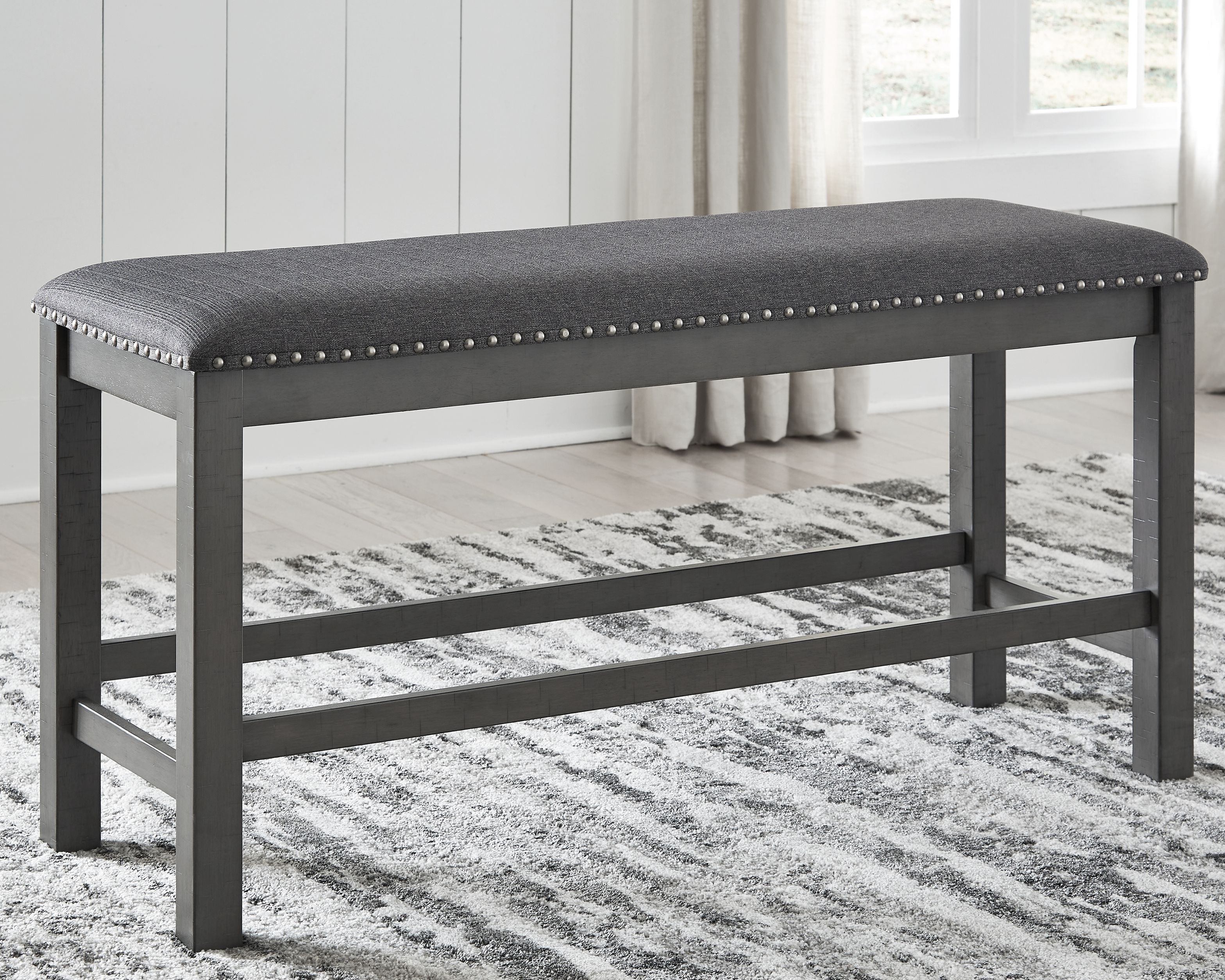 Signature Design by Ashley® Myshanna - Gray - Double Uph Bench | Meri Furniture
