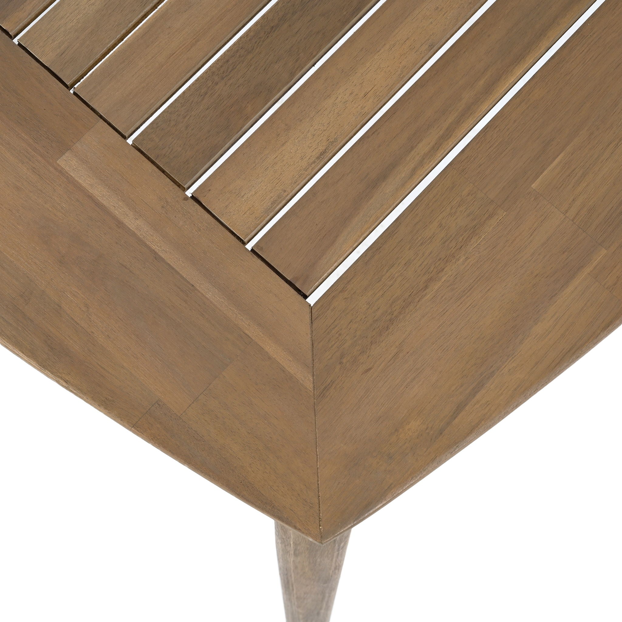 Acacia Wood Dining Table 8 Person Outdoor Table, Farmhouse Furniture For Patio, Garden, Backyard - Light Brown