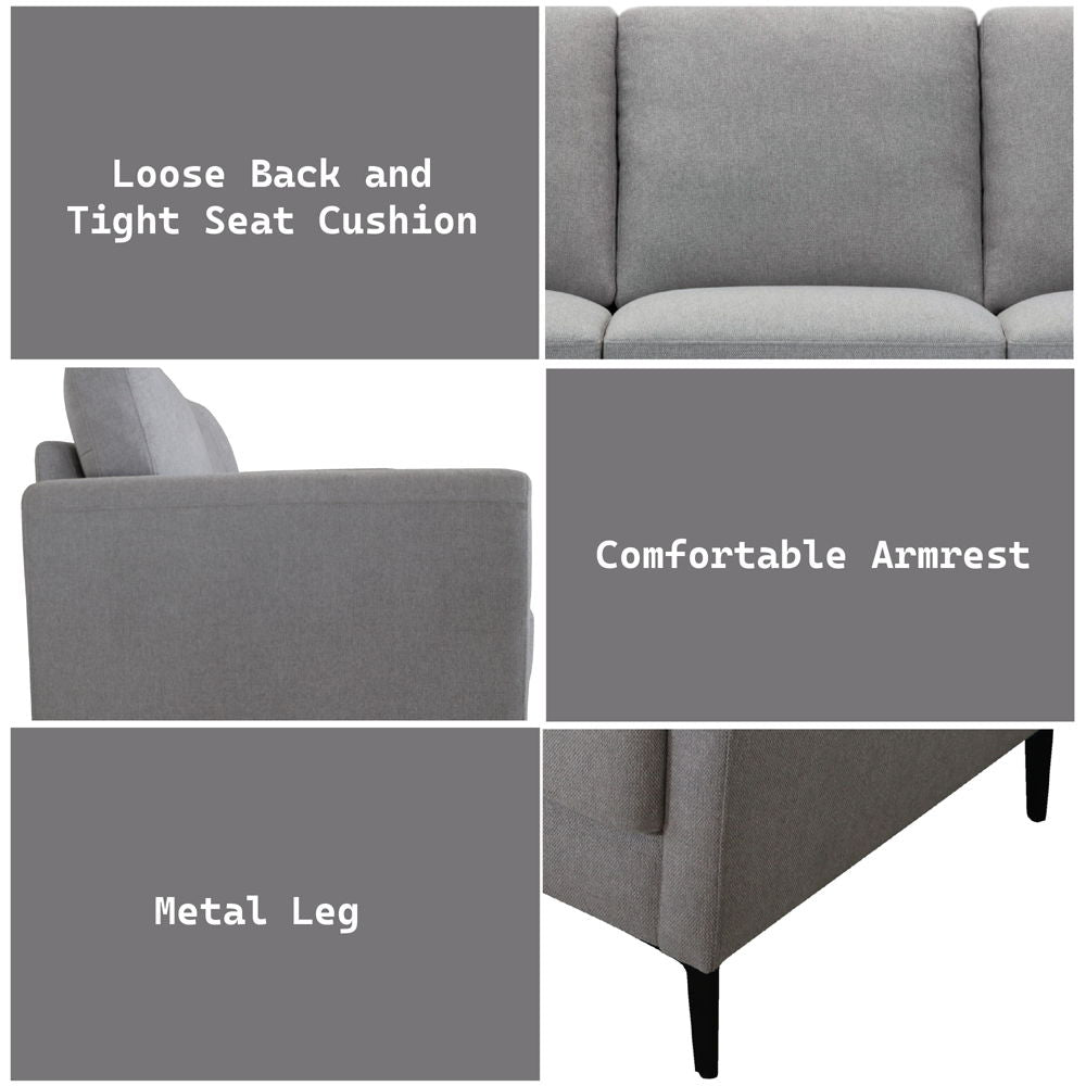 Kyrene - Sofa - Light Gray Linen