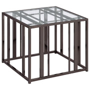 Coaster Fine Furniture Adri - Rectangular Glass Top Side End Table | Meri Furniture