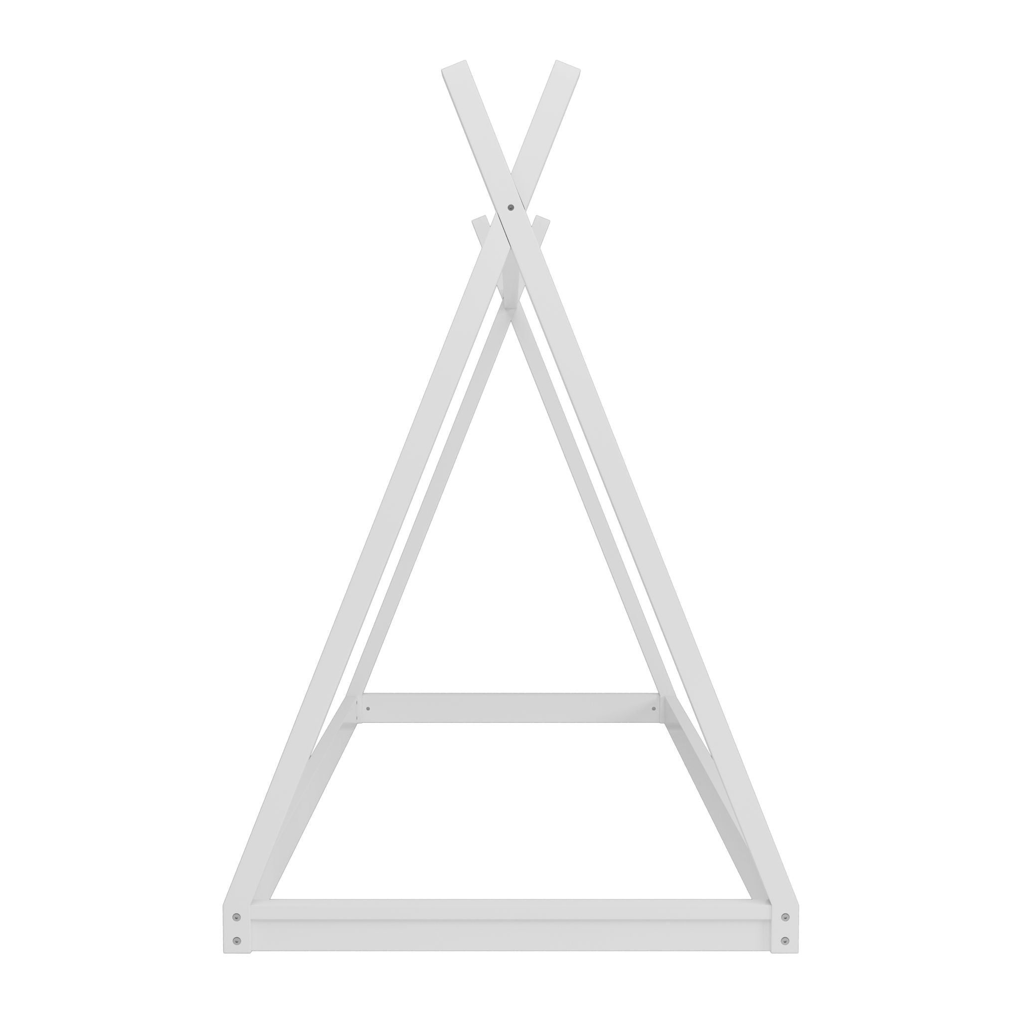 Wood Tent Bed For Kids, Montessori Style Low - Floor Bed, House-Shape Tent Bed Frame