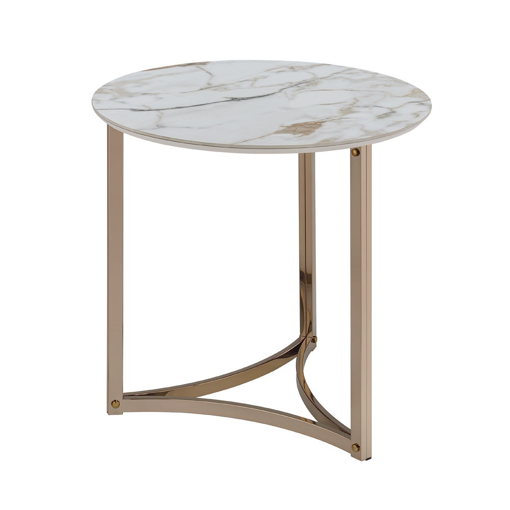 ACME Zaidee - End Table - Sintered Champagne | Meri Furniture