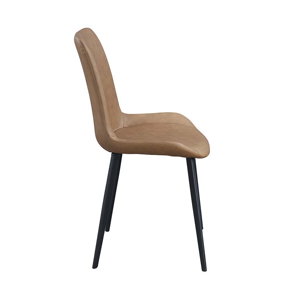 ACME Abiram - Side Chair (Set of 2) - Brown PU | Meri Furniture