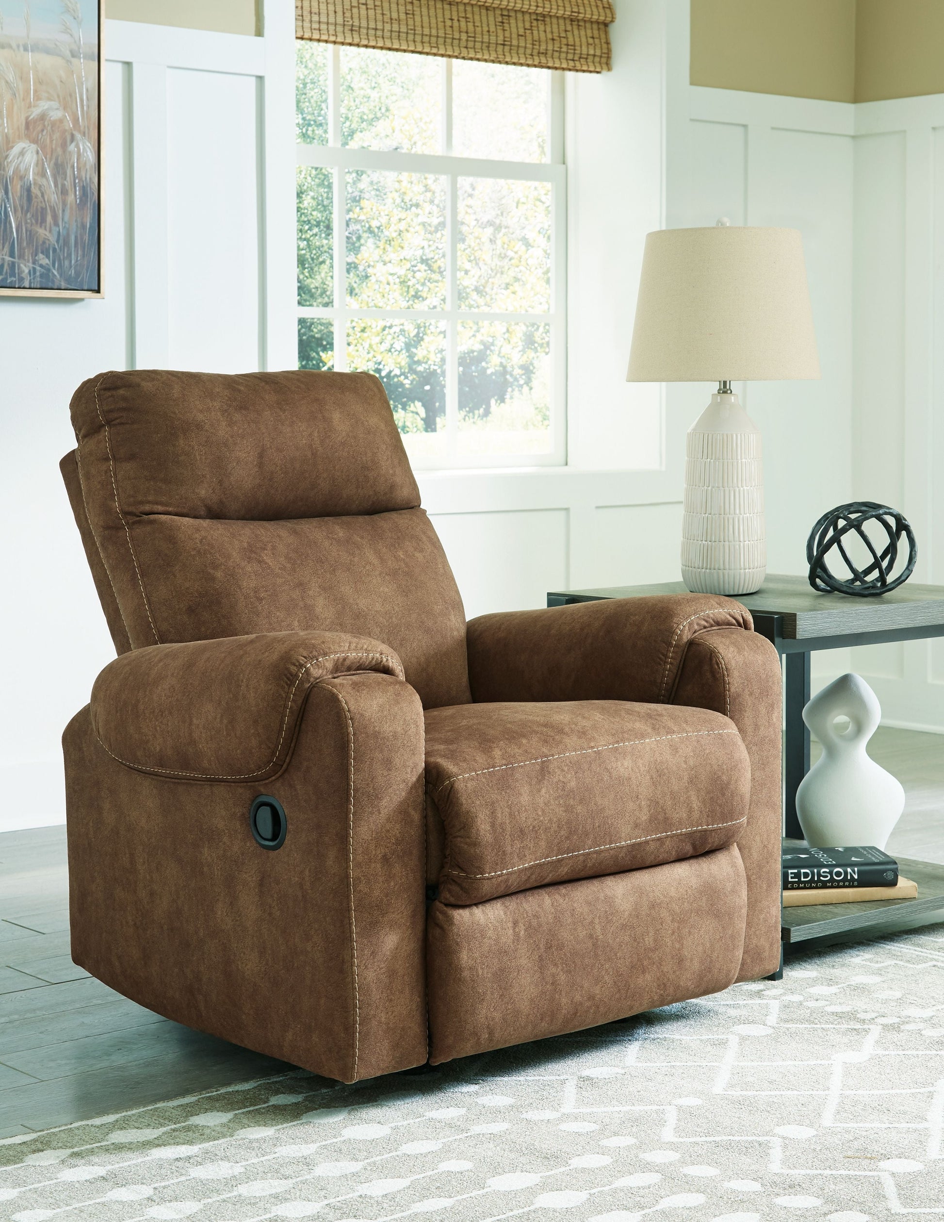 Signature Design by Ashley® Edenwold - Brindle - Rocker Recliner | Meri Furniture