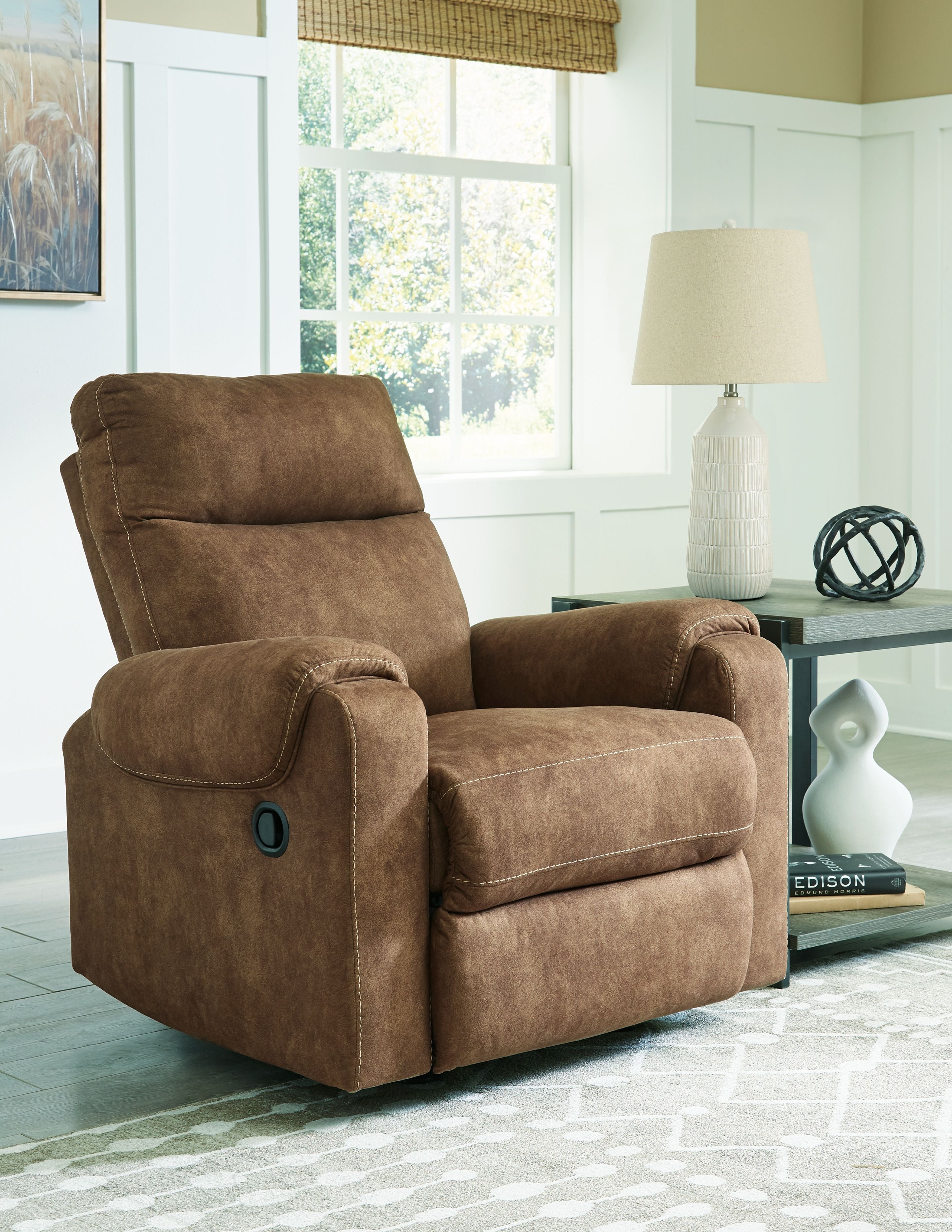 Signature Design by Ashley® Edenwold - Brindle - Rocker Recliner | Meri Furniture