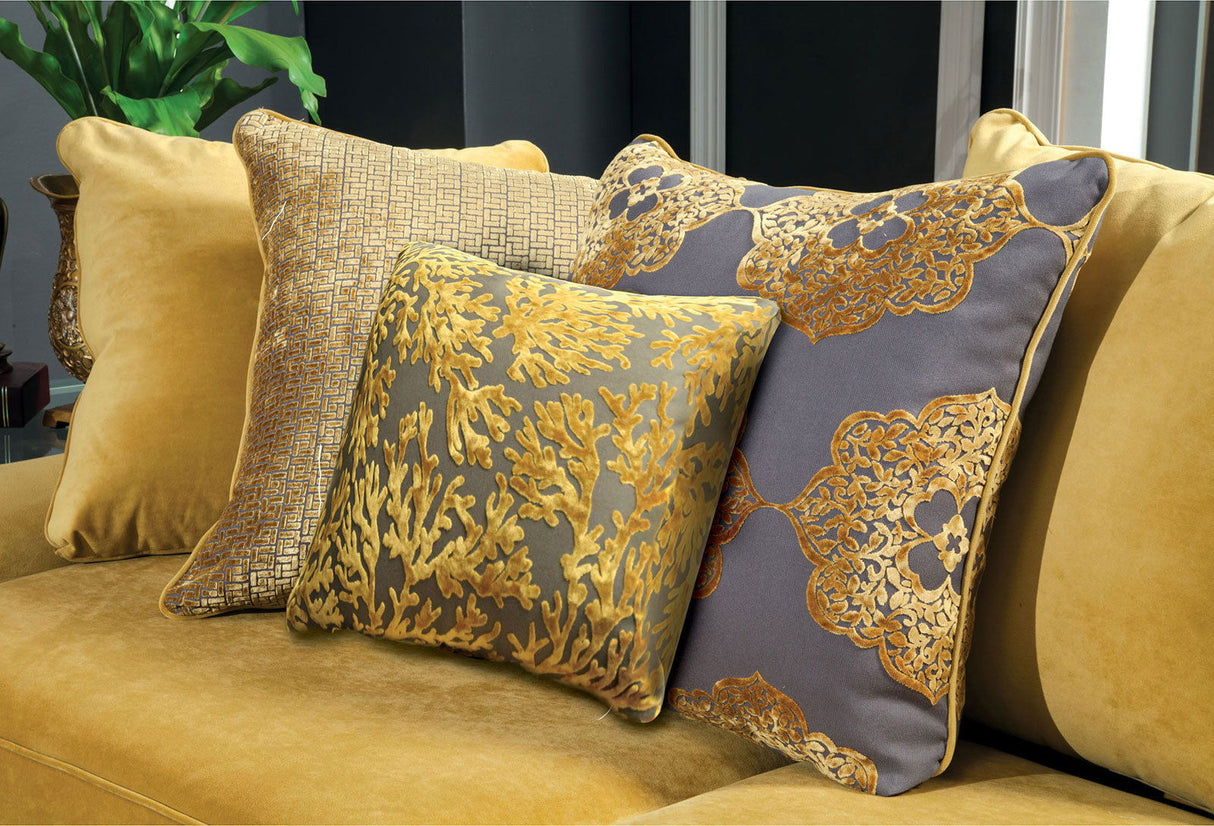 Furniture of America Viscontti - Sofa - Gold / Gray | Meri Furniture