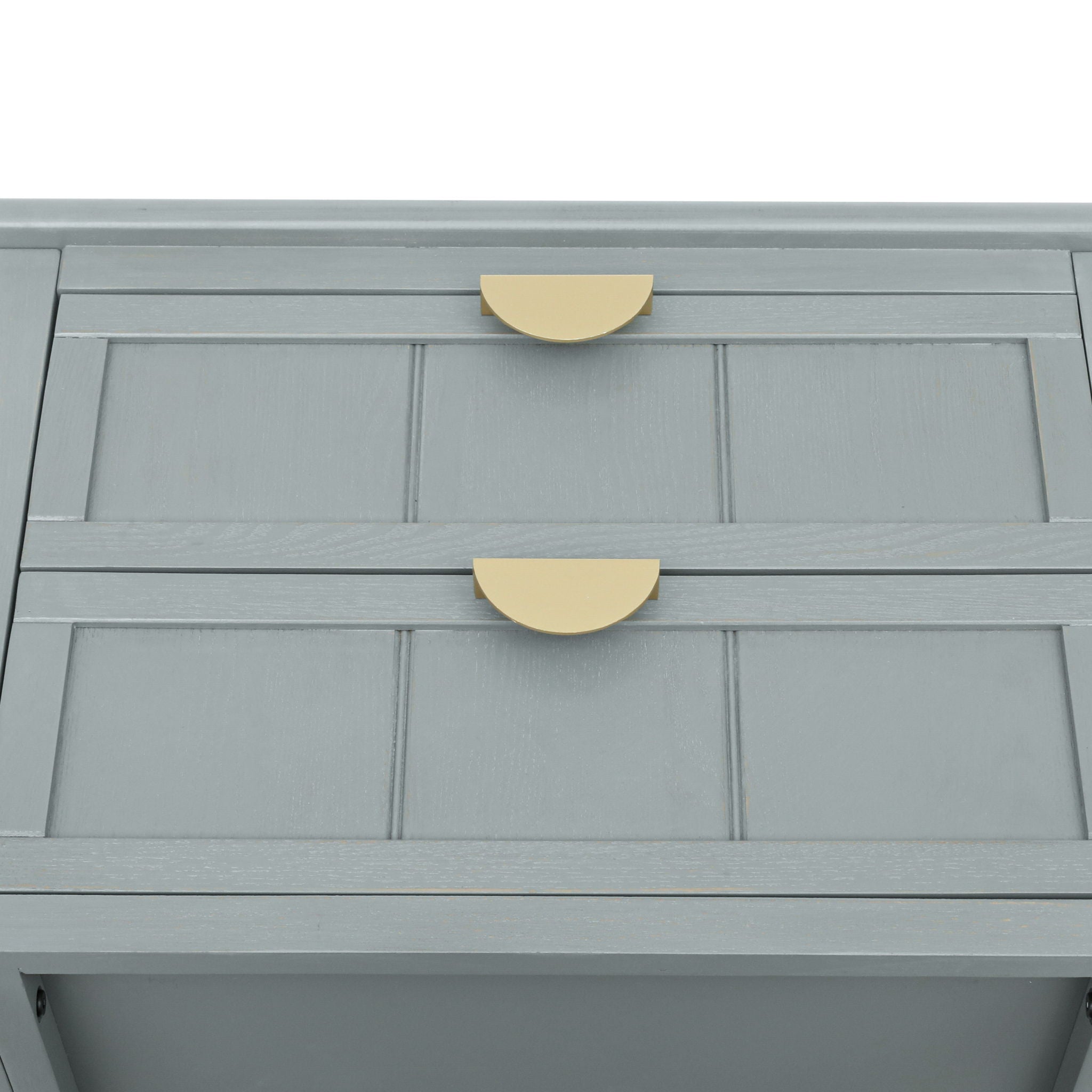 2 Drawer Side Table, American Style, End Table, Suitable For Bedroom, Living Room, Study