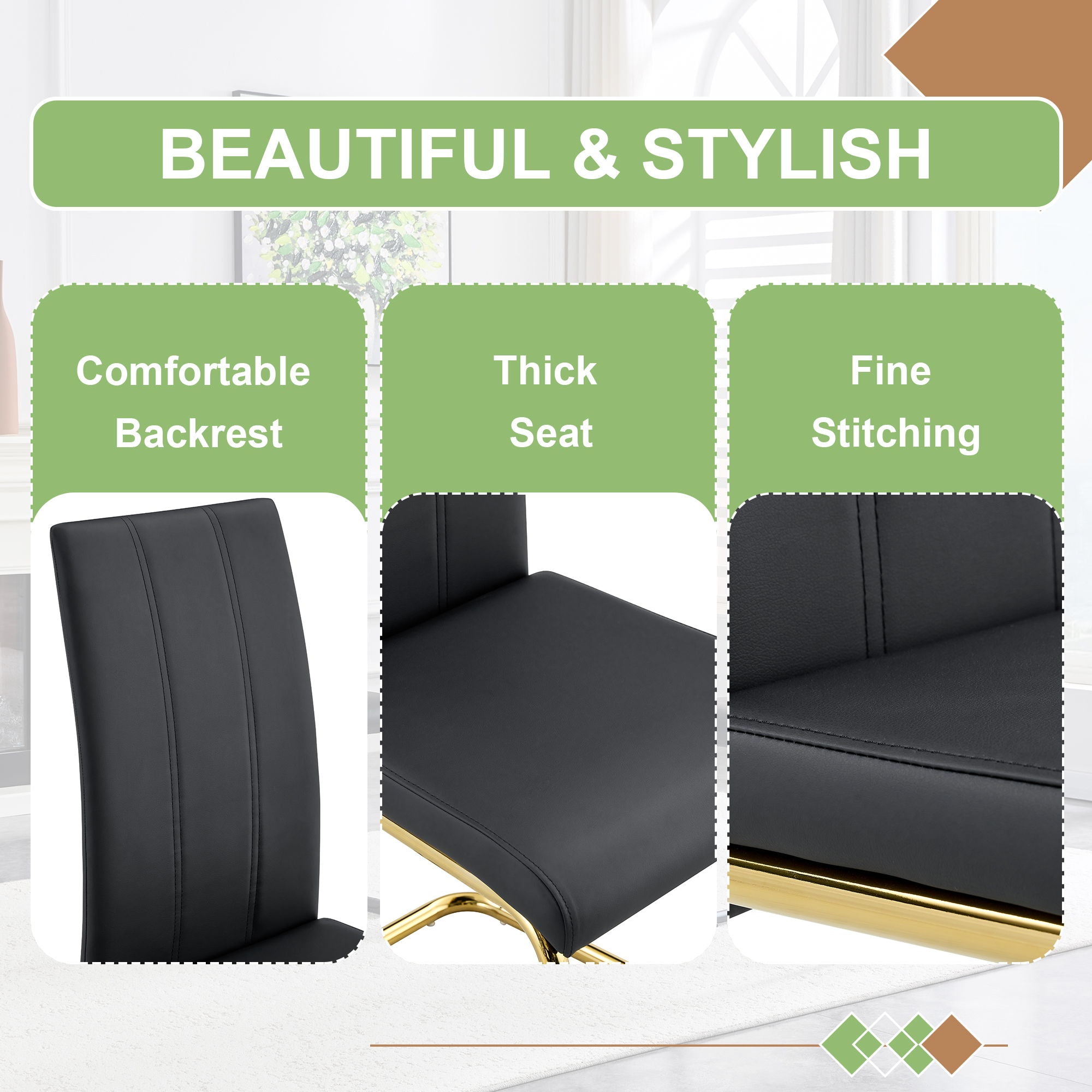 Luxury Aesthetic Upholstered Dining Chairs For Dining Room