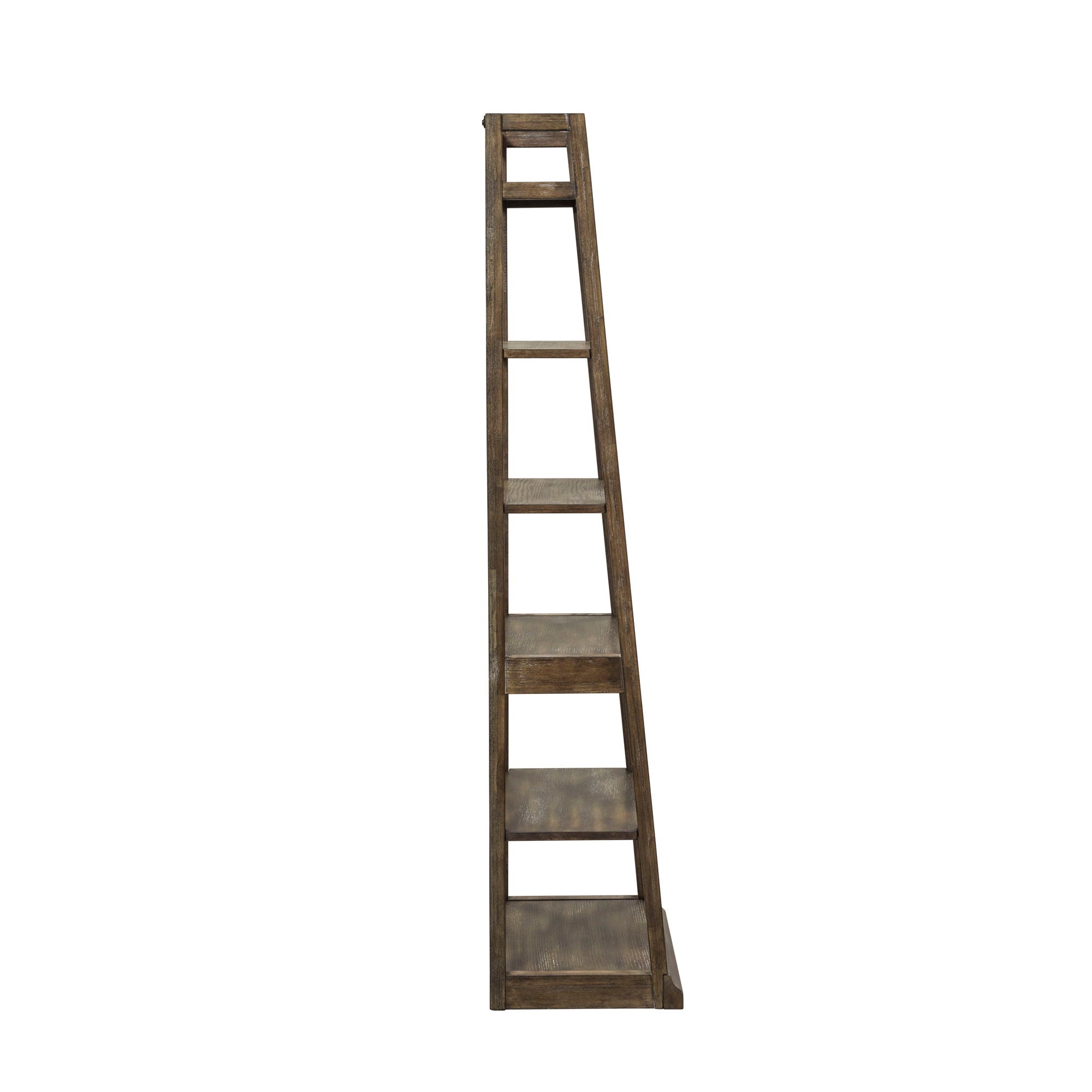 Liberty Furniture Stone Brook - Leaning Bookcase - Dark Brown | Meri Furniture