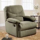 The lovely Arcadia recliner offers comfort, style and value for any home. A smooth microfiber seat cushion provides relaxation from seat to toe with an easy to reach external handle for operating the reclining mechanism.