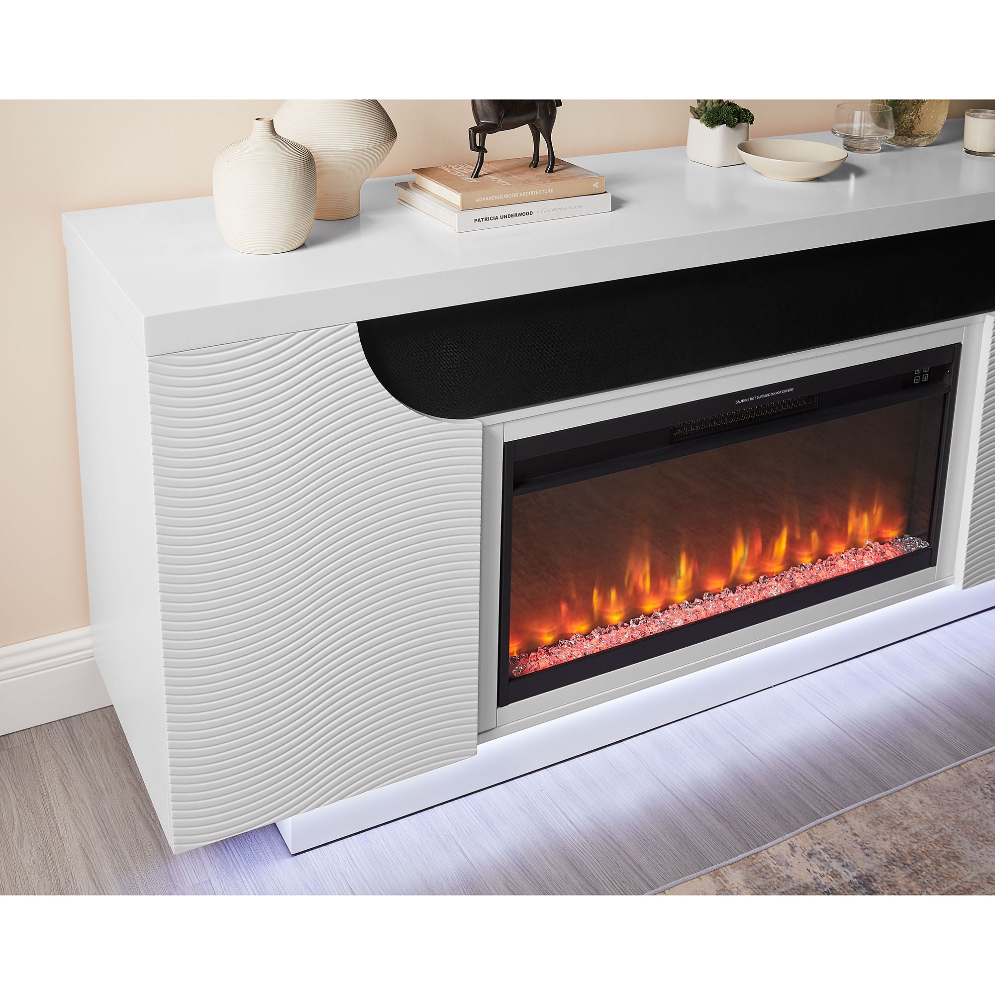 Alessia - Electric Fireplace With Multi Color LED And Flame Settings