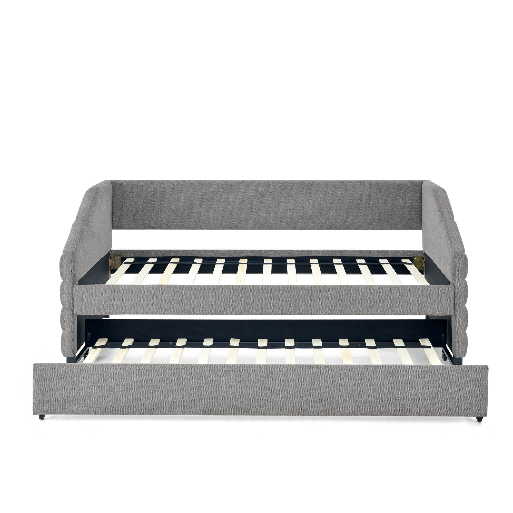 Elegant Daybed With Trundle Upholstered Tufted Sofa Bed