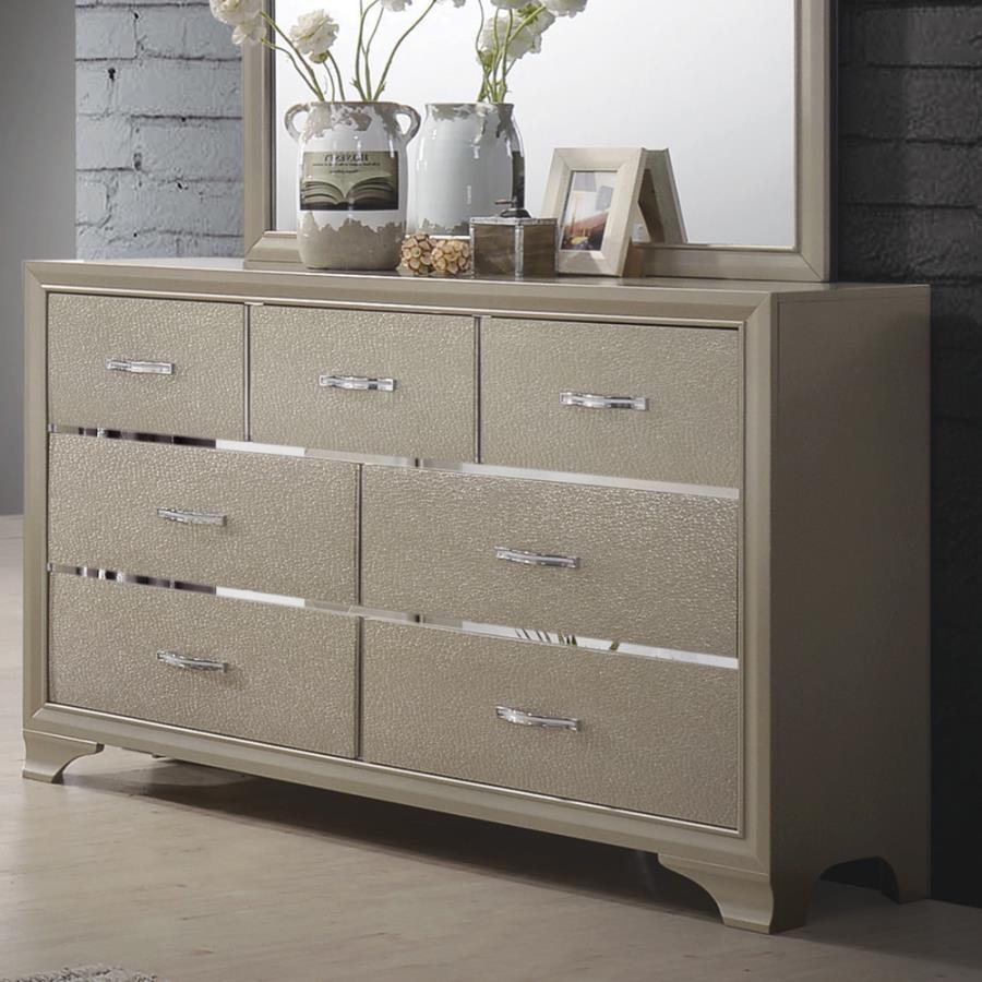 Coaster Fine Furniture Beaumont - 7-Drawer Dresser - Champagne | Meri Furniture