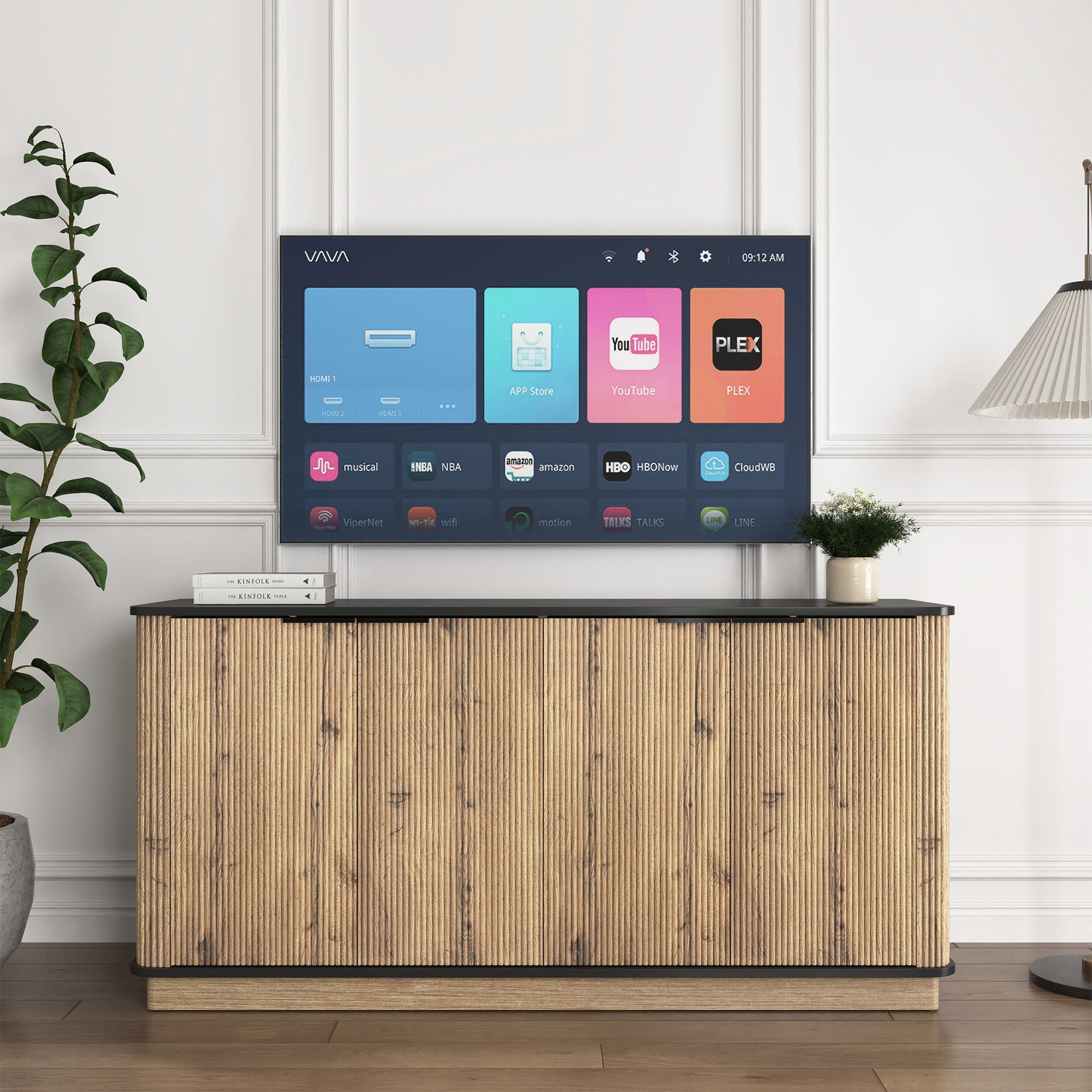 Multi Functional Sideboard, An Ideal Choice For TV And Tableware Storage In Modern Homes - Black