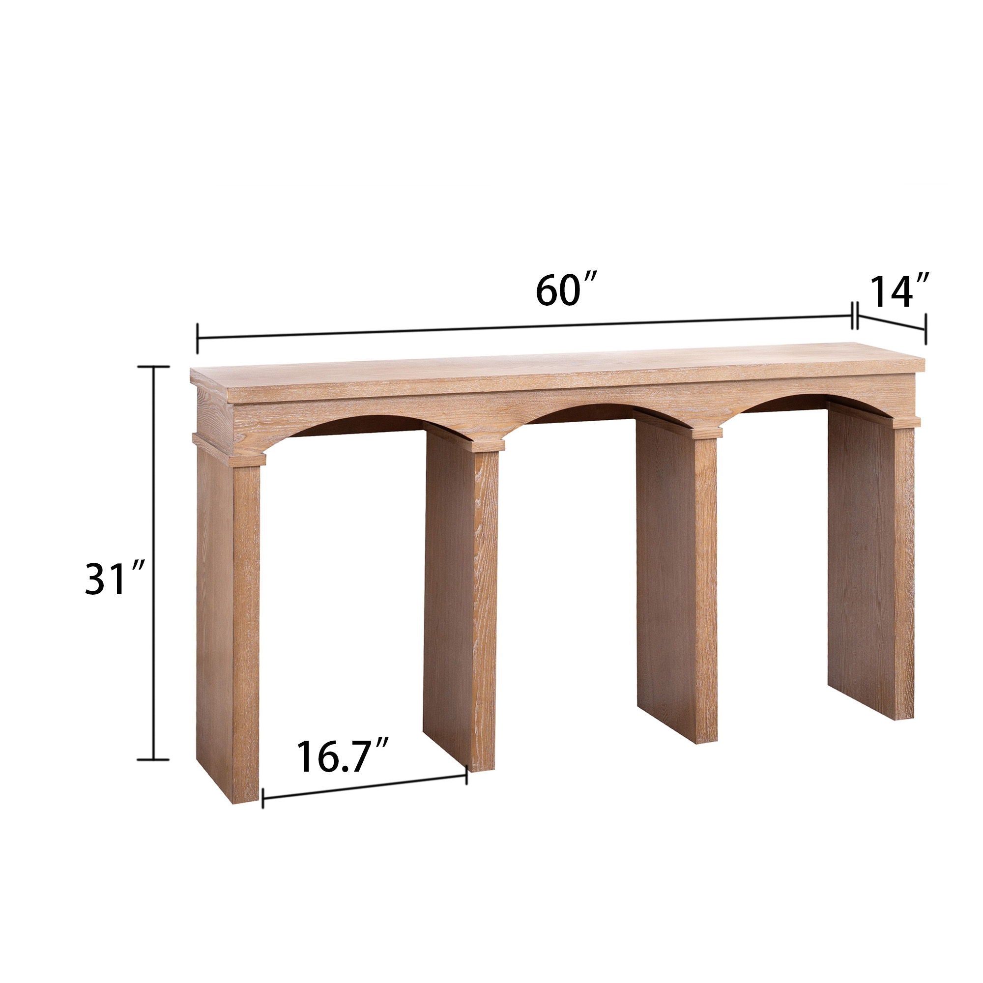 Archway Console Table - Antique Natural / Light Natural / Natural