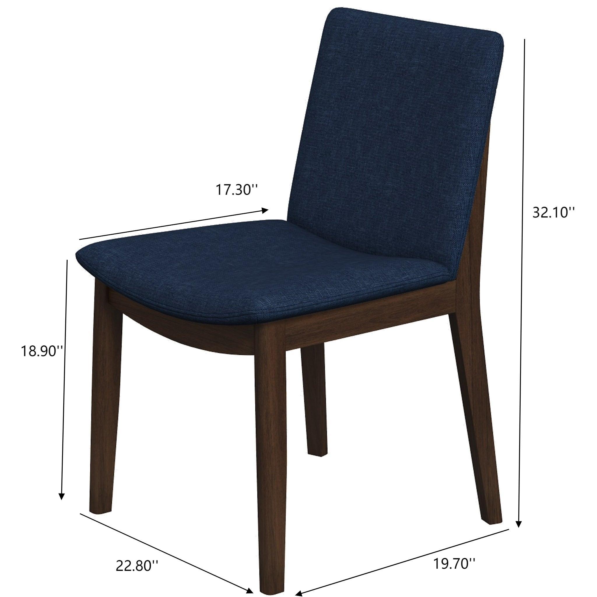 Laura - Mid-Century Modern Solid Wood Dining Chair (Set of 2)