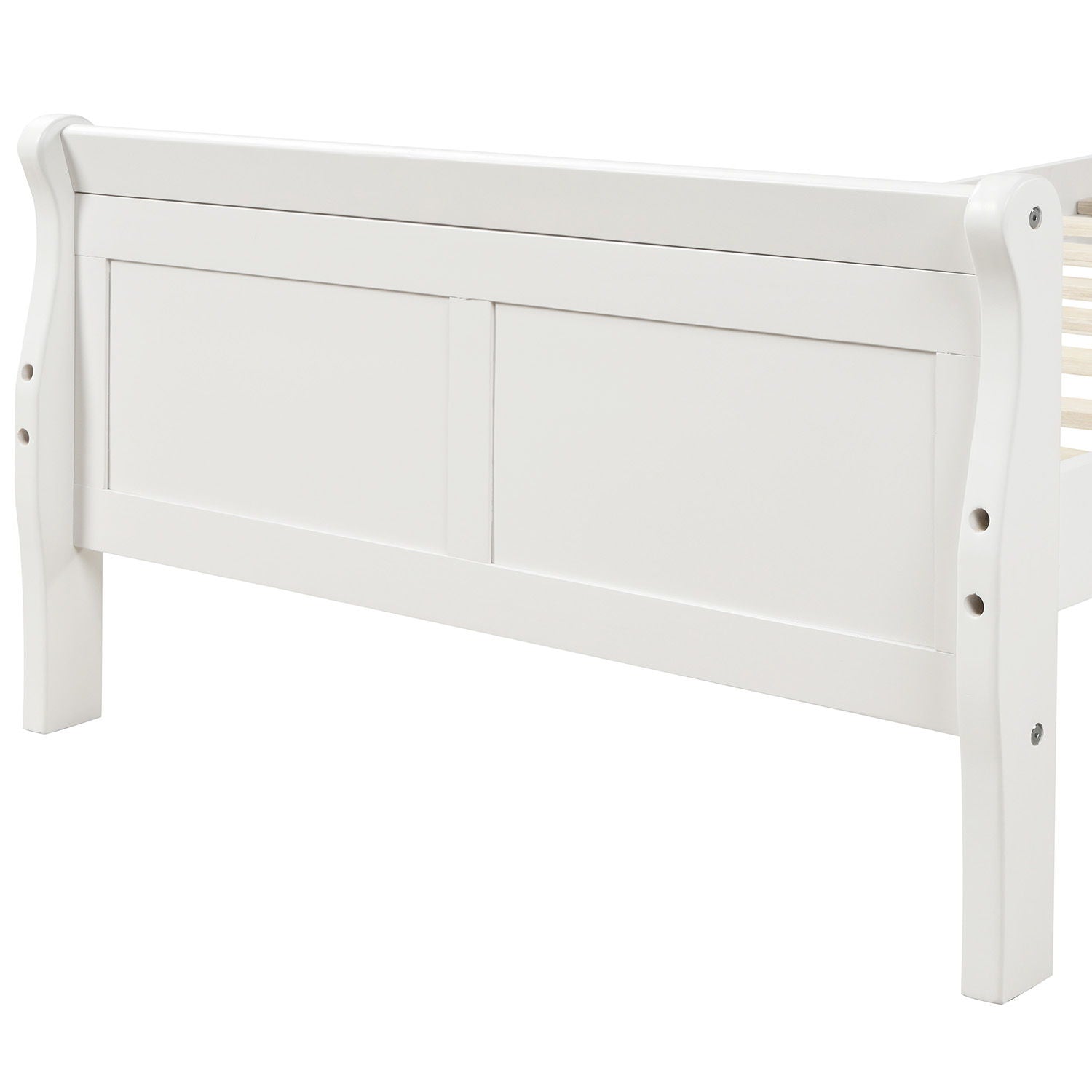 Platform Bed Frame Mattress Foundation Sleigh Bed With Headboard / Footboard / Wood Slat Suppor