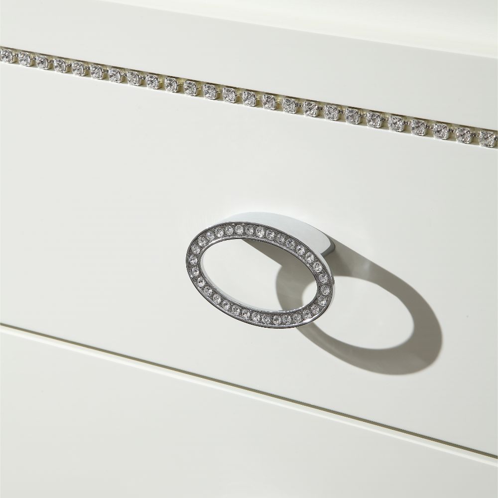 ACME Bellagio - Nightstand - Ivory High Gloss | Meri Furniture