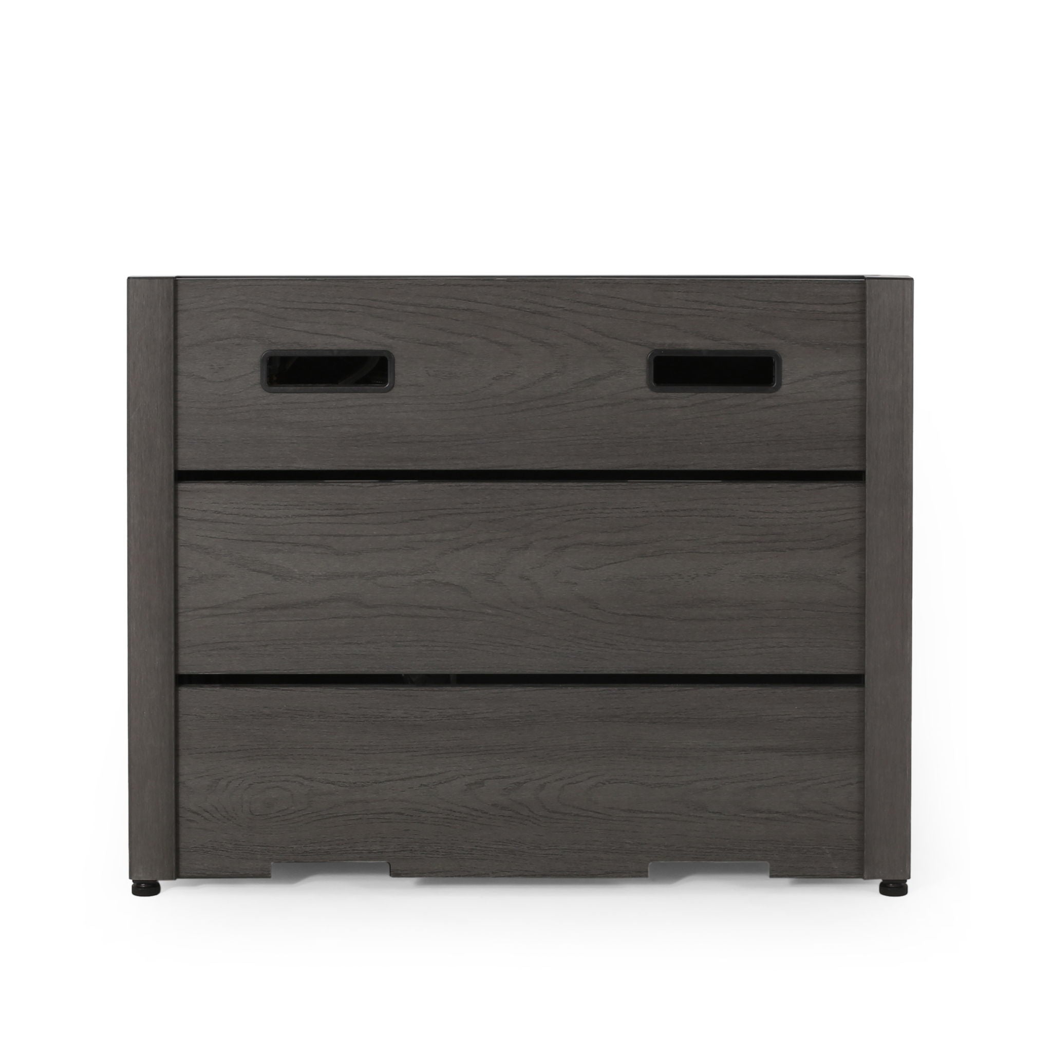 Rustic Style Outdoor Square Propane Fire Pit, 40,000 Btu