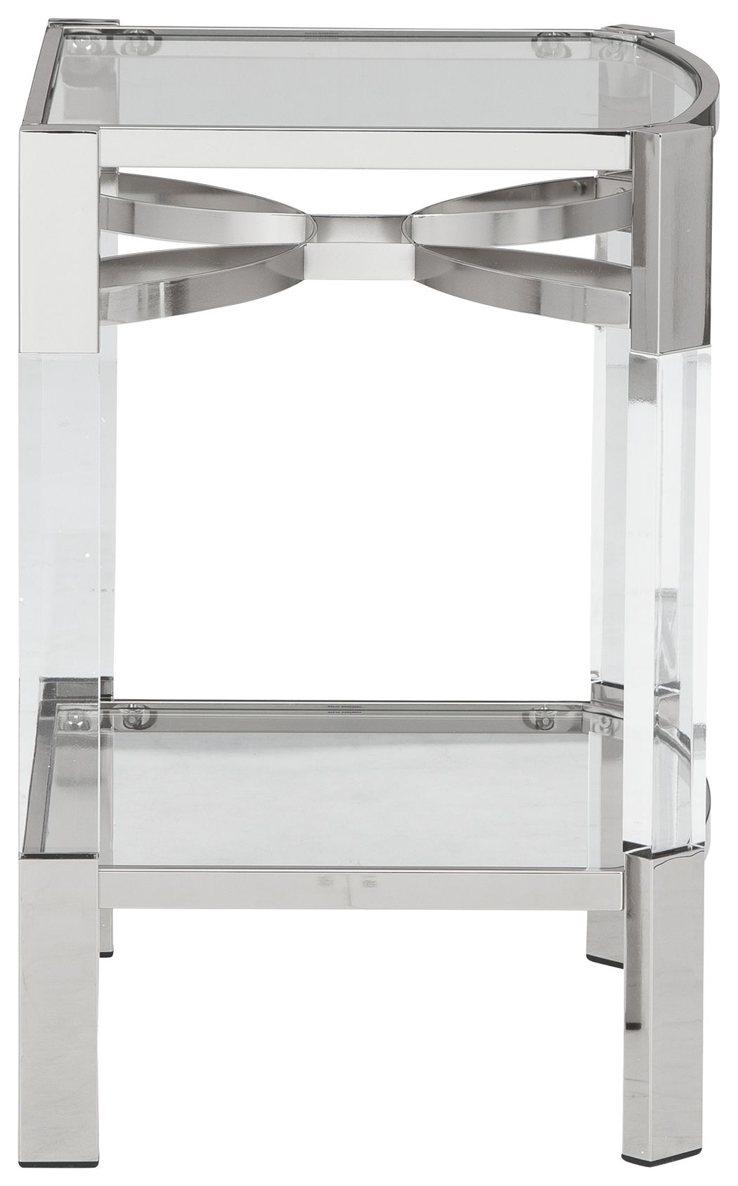 Ashley Furniture Chaseton - Clear / Silver Finish - Accent Table | Meri Furniture