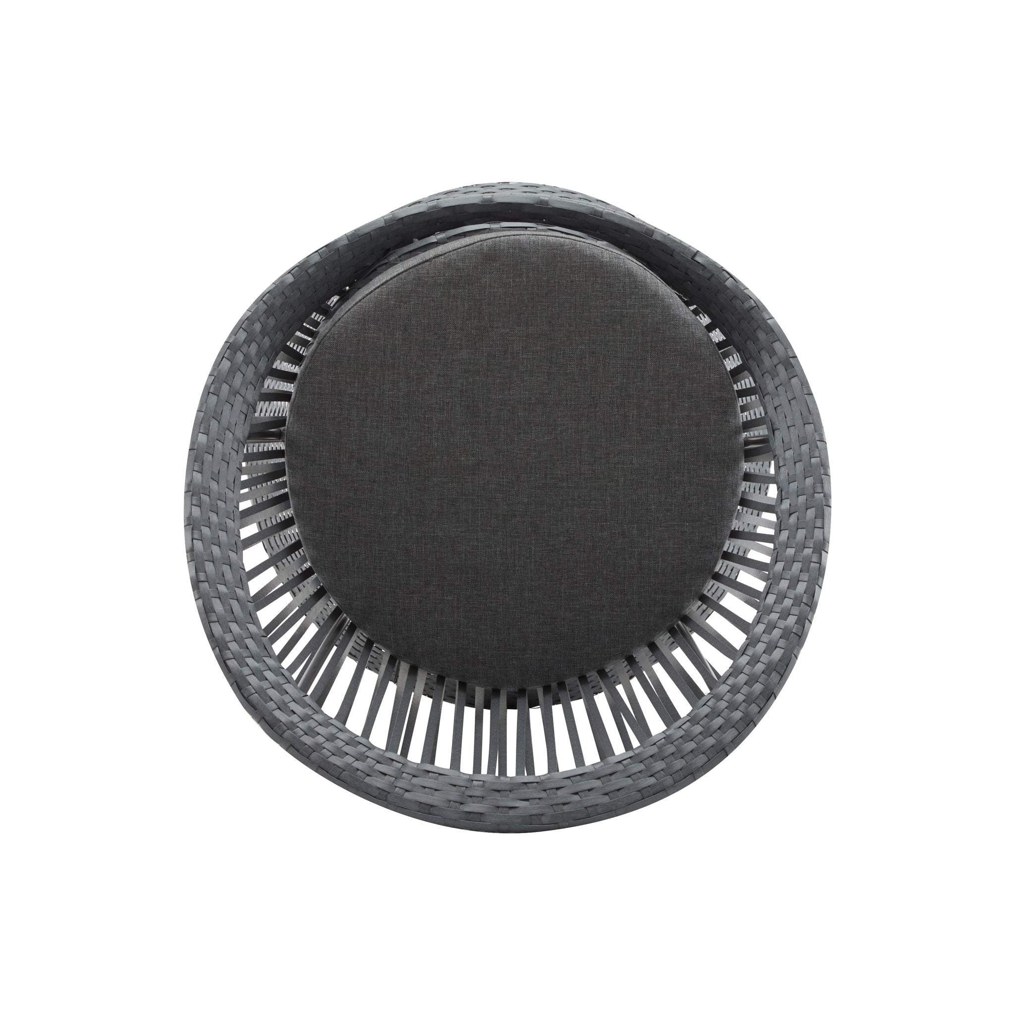 Modern Swivel Wicker Lounge Chair With Round Design