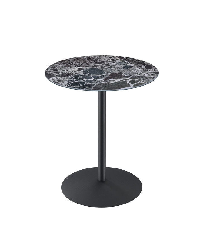 Circa 17.5"W End Table with Black Marble Textured Top