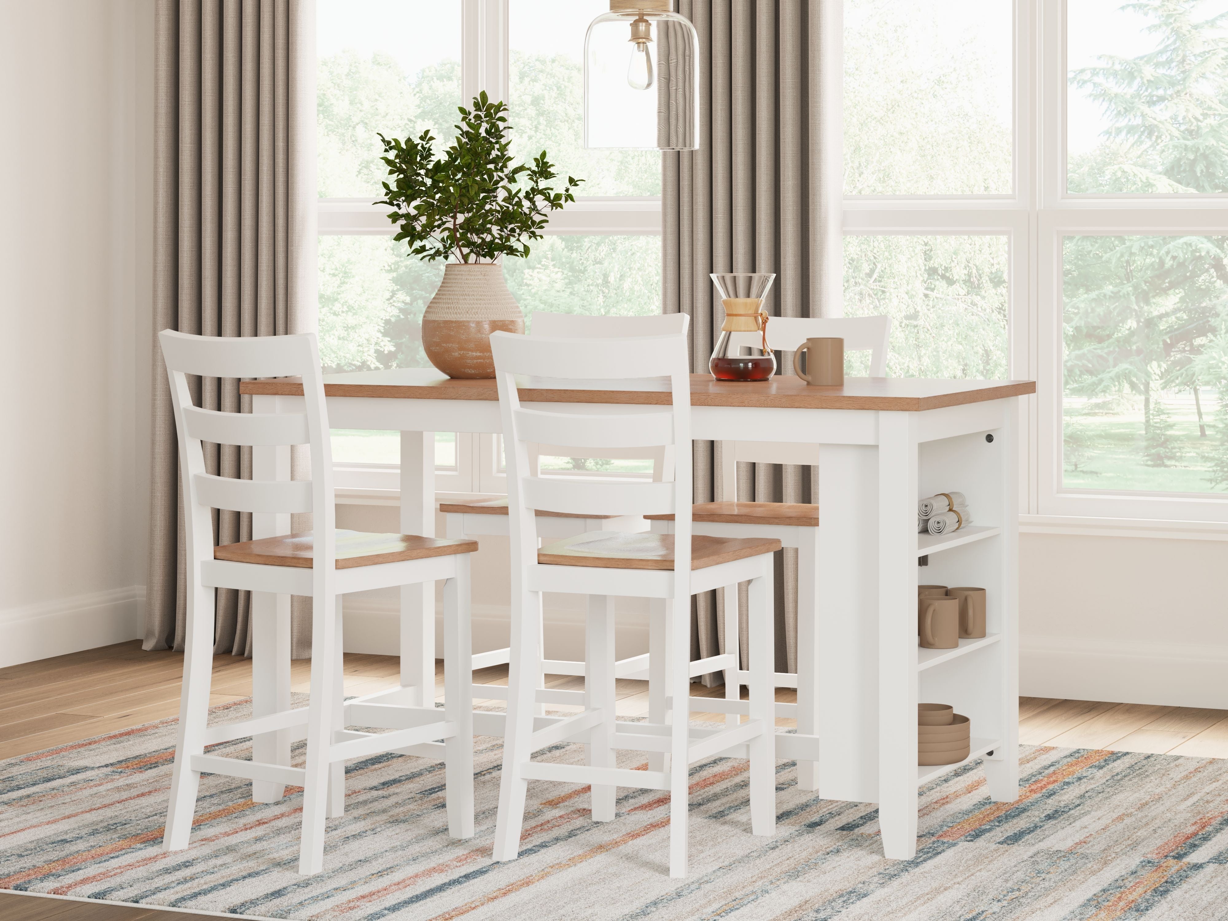 Signature Design by Ashley® Gesthaven - Rectangular Dining Room Counter Set | Meri Furniture