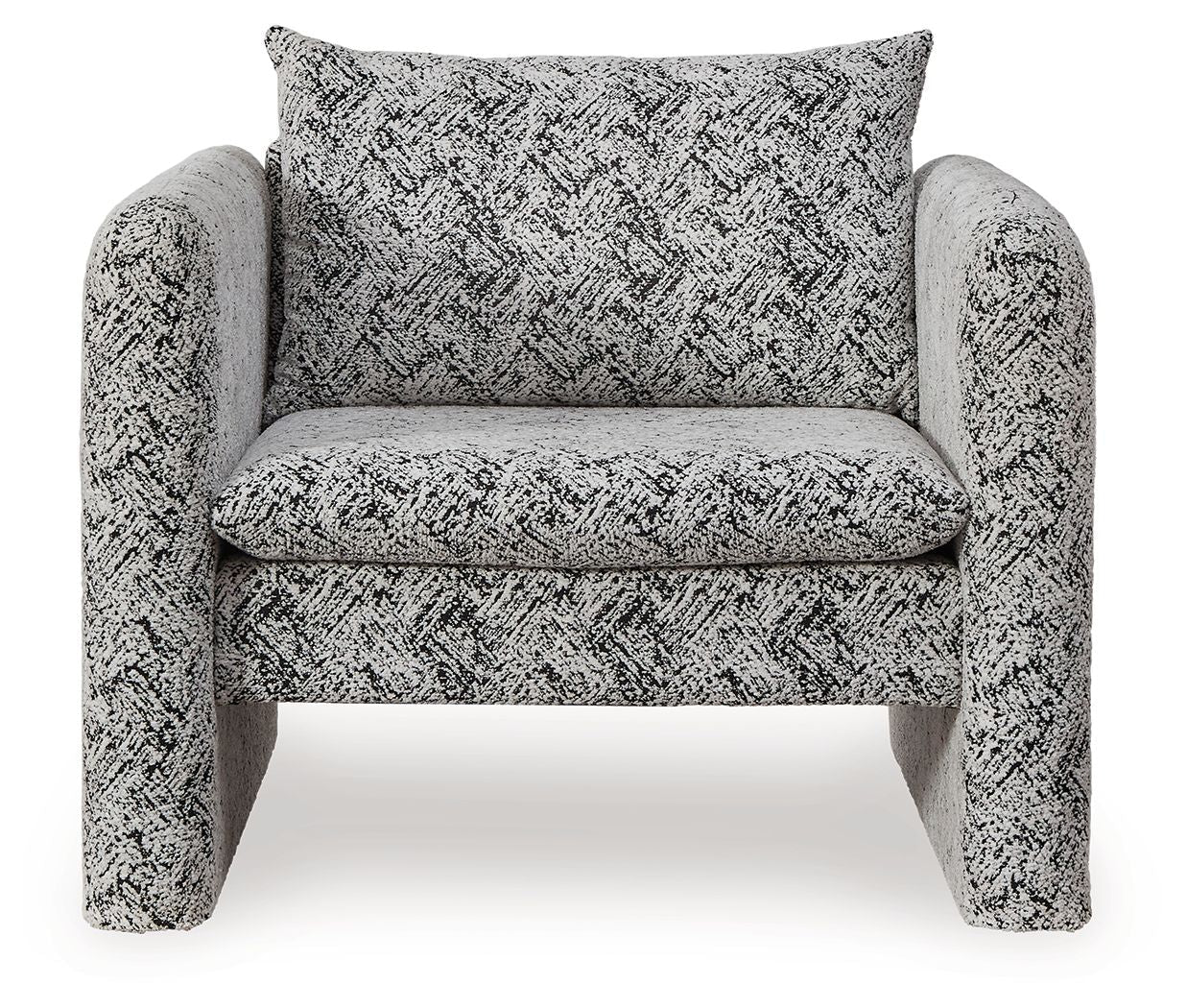 Signature Design by Ashley® Kenbell - Black / White - Accent Chair | Meri Furniture