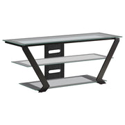Coaster Fine Furniture Donlyn - 2-Tier Metal TV Stand With Glass Shelves - Black | Meri Furniture