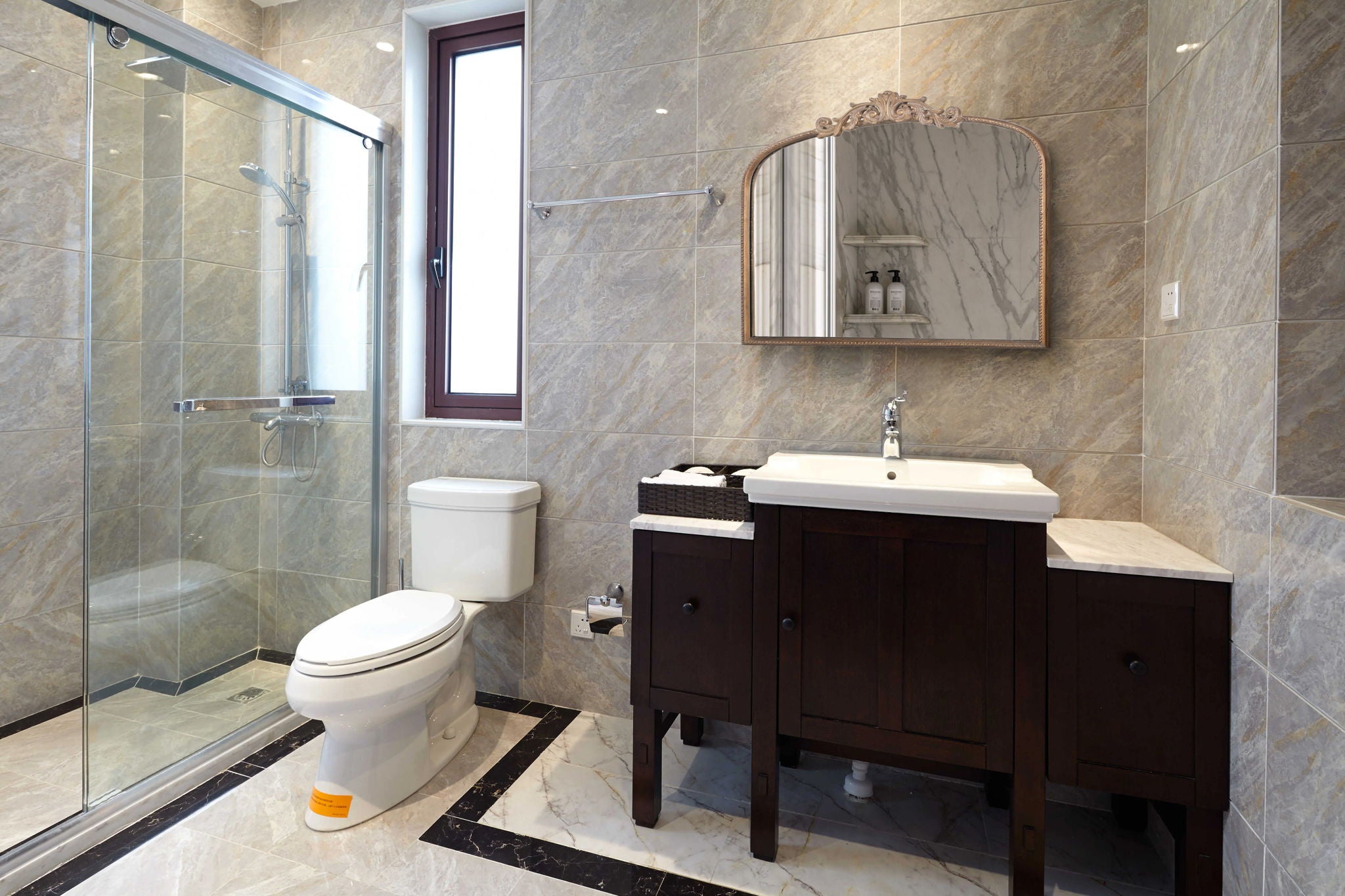 Arch Mirror, Baroque Inspired Wall Decor For Bathroom, Bedroom, Living Room