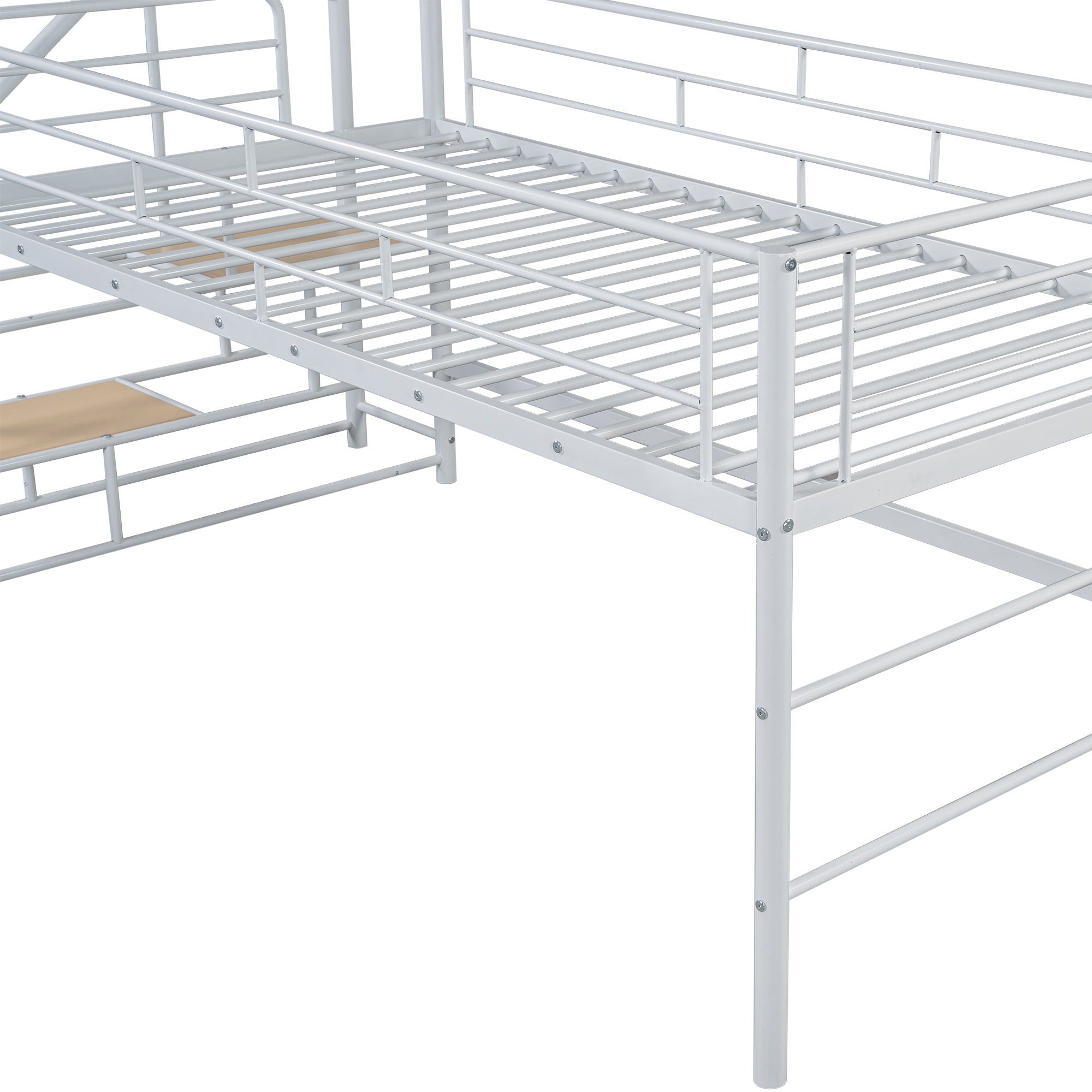 Loft Bed With Storage Stairs And Metal Frame