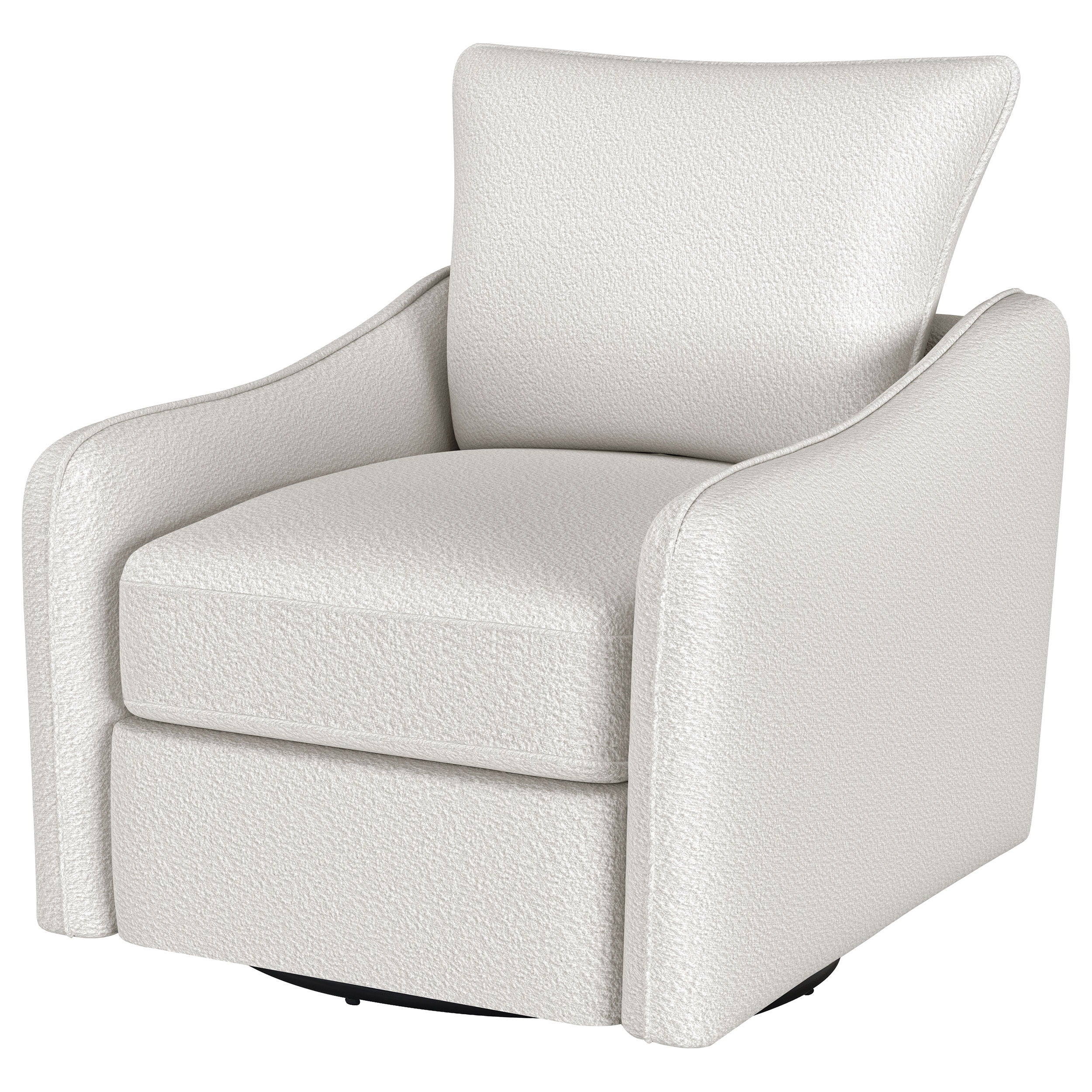 Coaster Fine Furniture Madia - Upholstered Sloped Arm Swivel Glider Chair - Vanilla | Meri Furniture