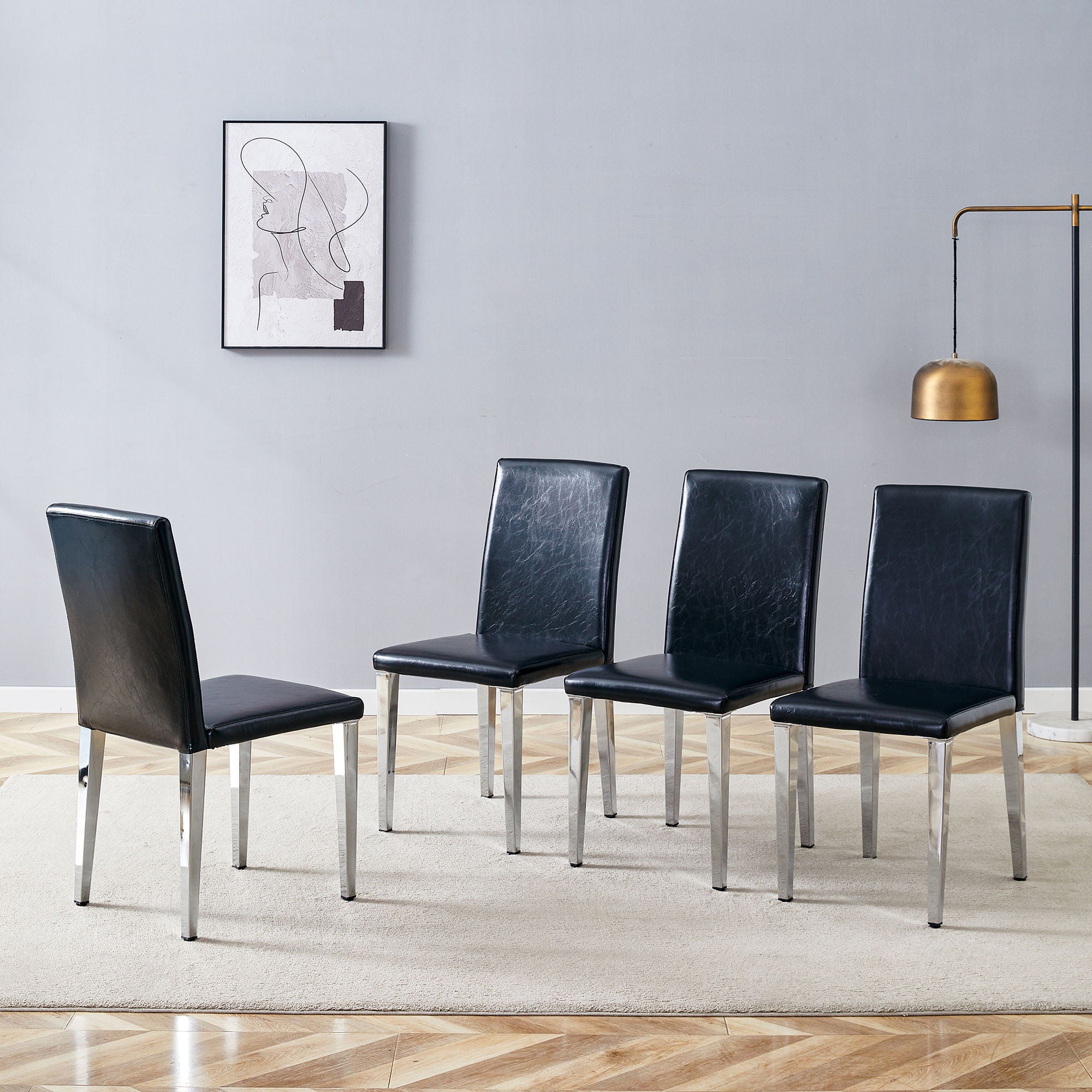 Simple And Versatile Dining Chairs With Metal Legs