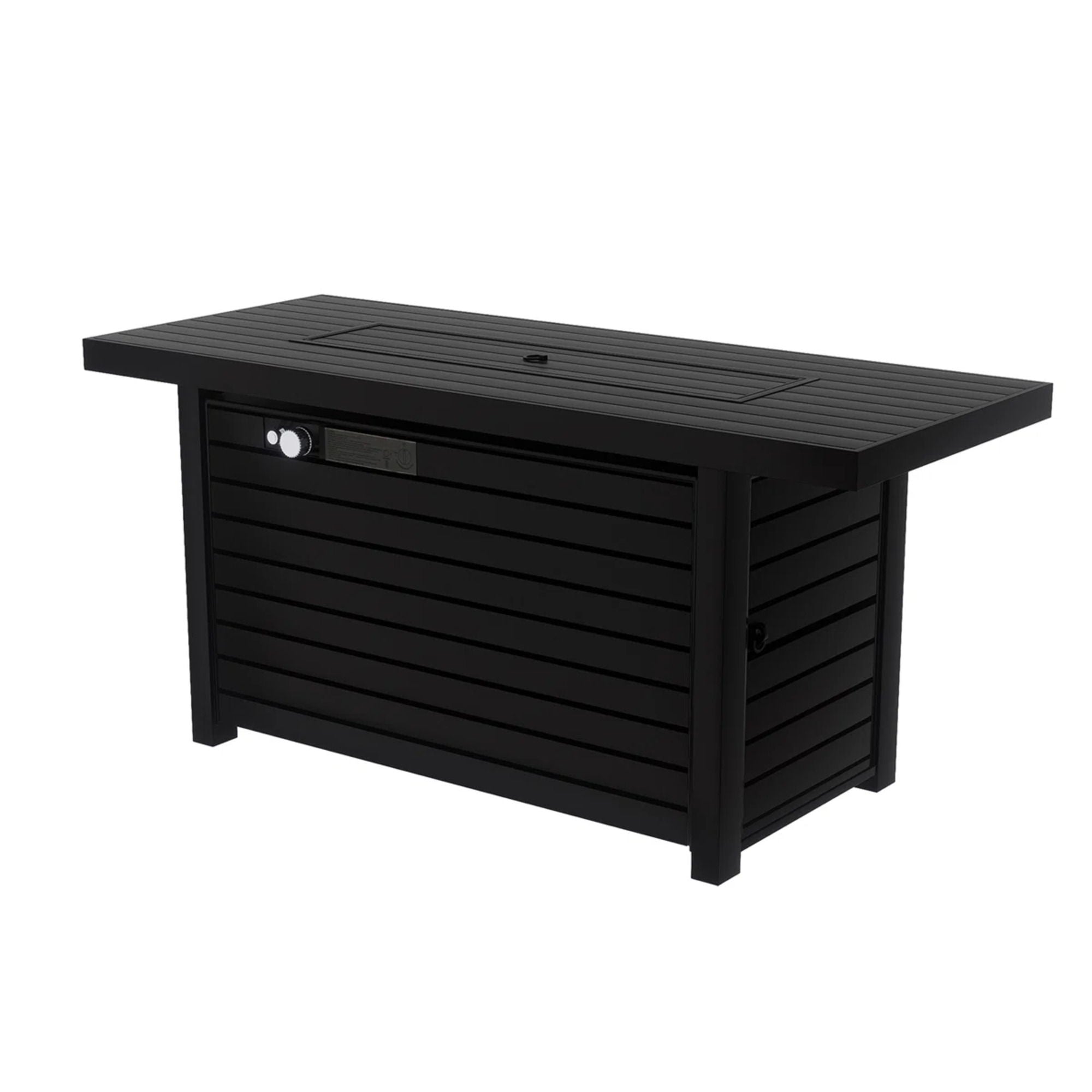 Outdoor Fire Pit Table & Lid - Black