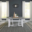 Liberty Furniture Palmetto Heights - Double Pedestal Table Set - Pearl Silver | Meri Furniture