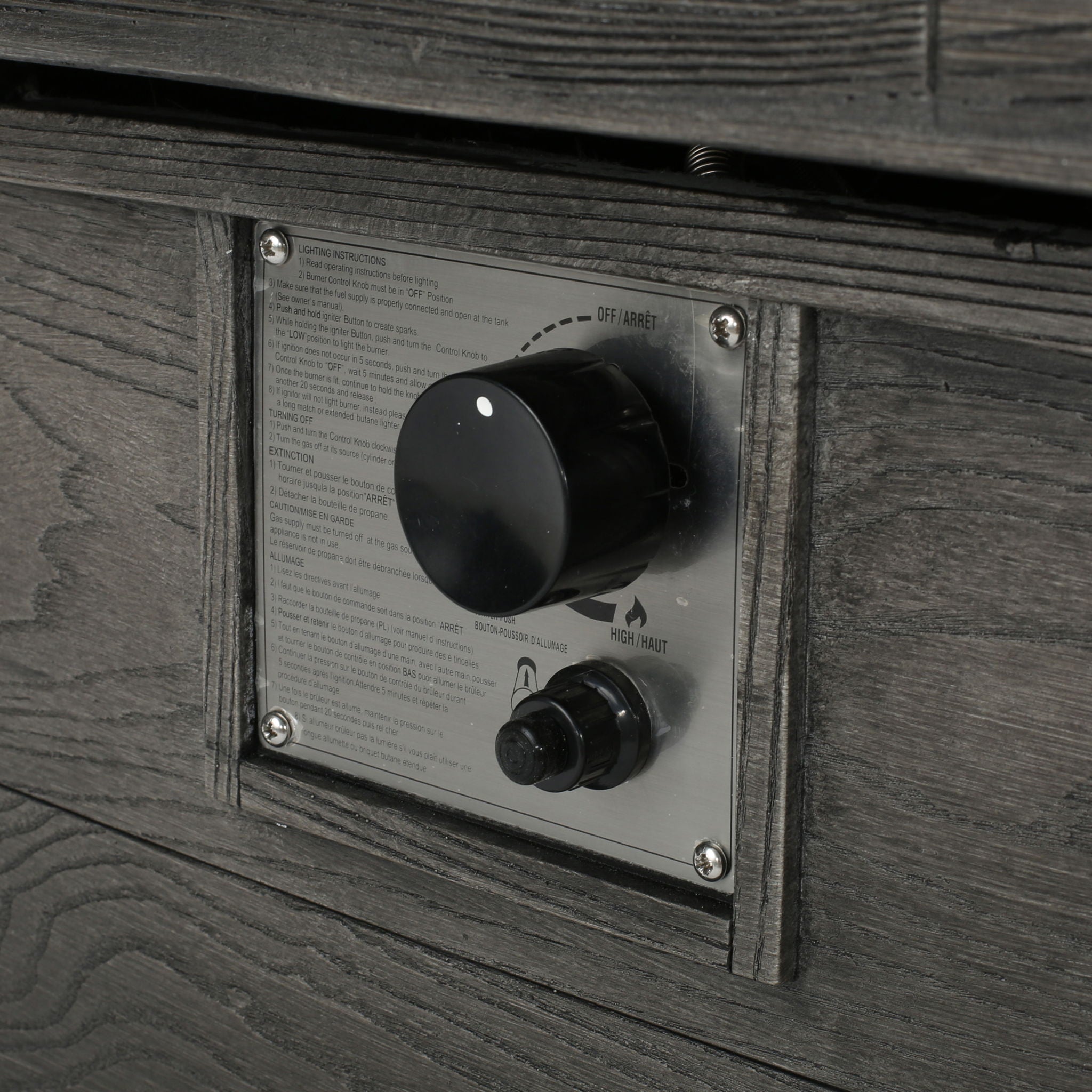 Transitional Rectangular Outdoor Propane Fire Pit With 50,000 Btu