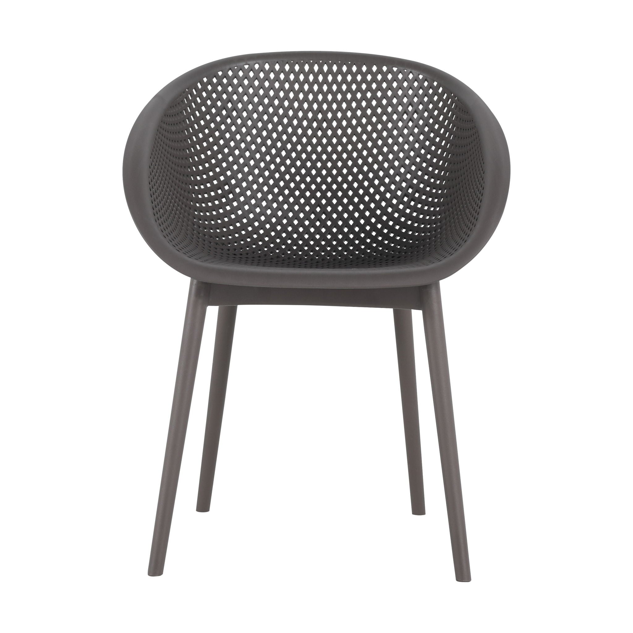 2 Piece Durable Single Chair With Mesh Hollow Out Design