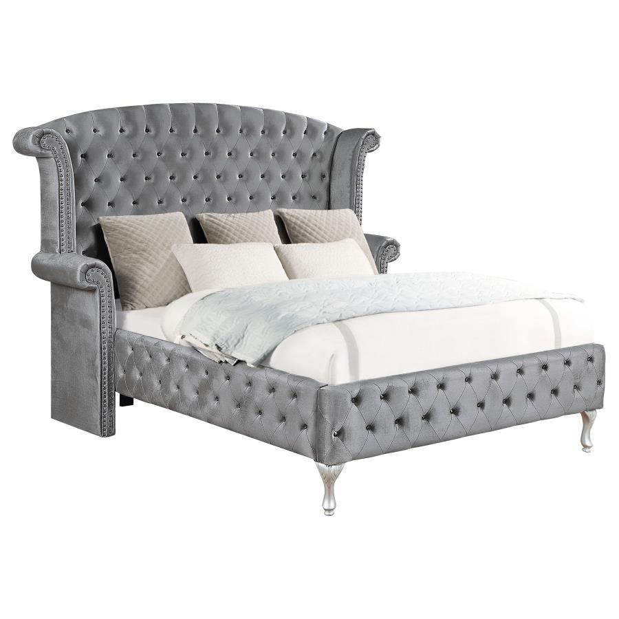 Coaster Fine Furniture Deanna - Upholstered Wingback Bed | Meri Furniture