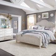 Liberty Furniture Farmhouse Reimagined - Poster Bed, Dresser & Mirror | Meri Furniture