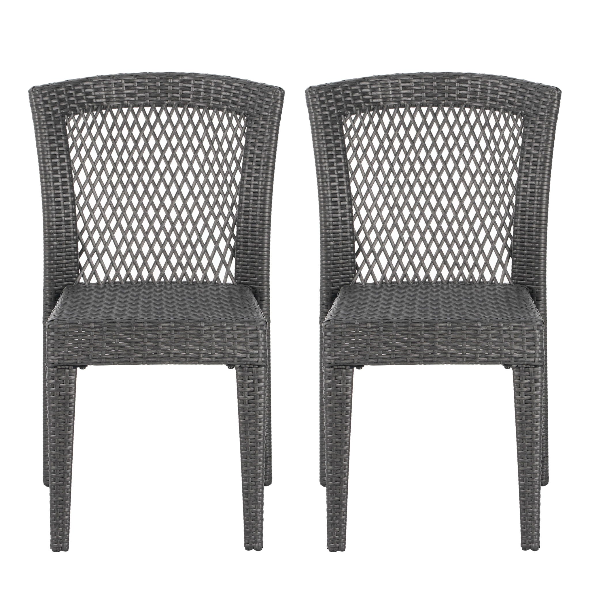 Farley - Stacking Sidechair (Set of 2) With Open Backrests - Gray