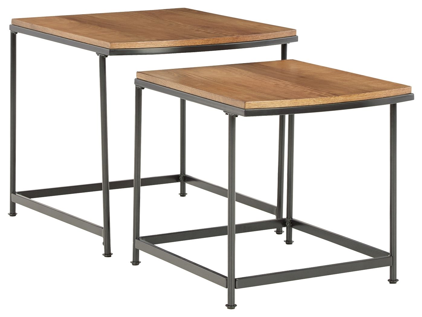 Signature Design by Ashley® Drezmoore - Light Brown / Black - Nesting End Tables (Set of 2) | Meri Furniture