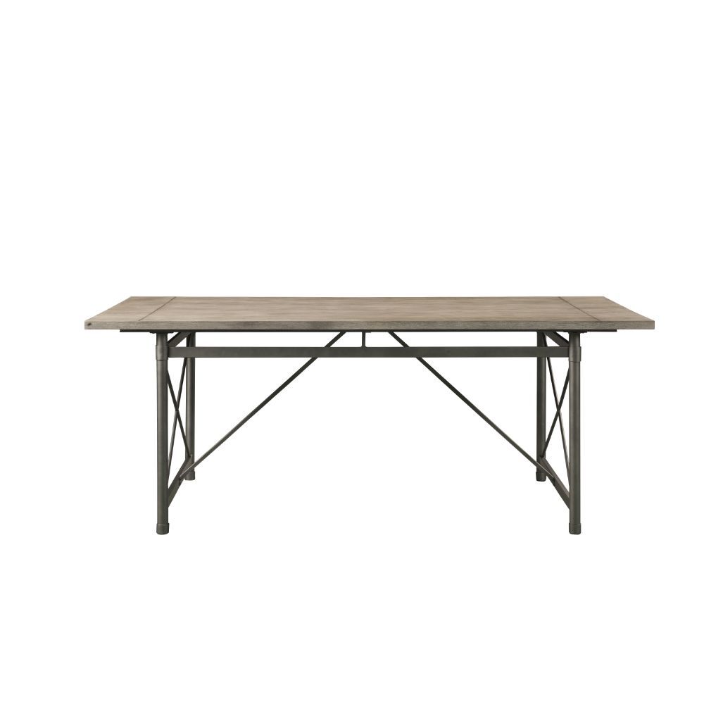 ACME Kaelyn II - Dining Table - Gray Oak & Sandy Gray | Meri Furniture