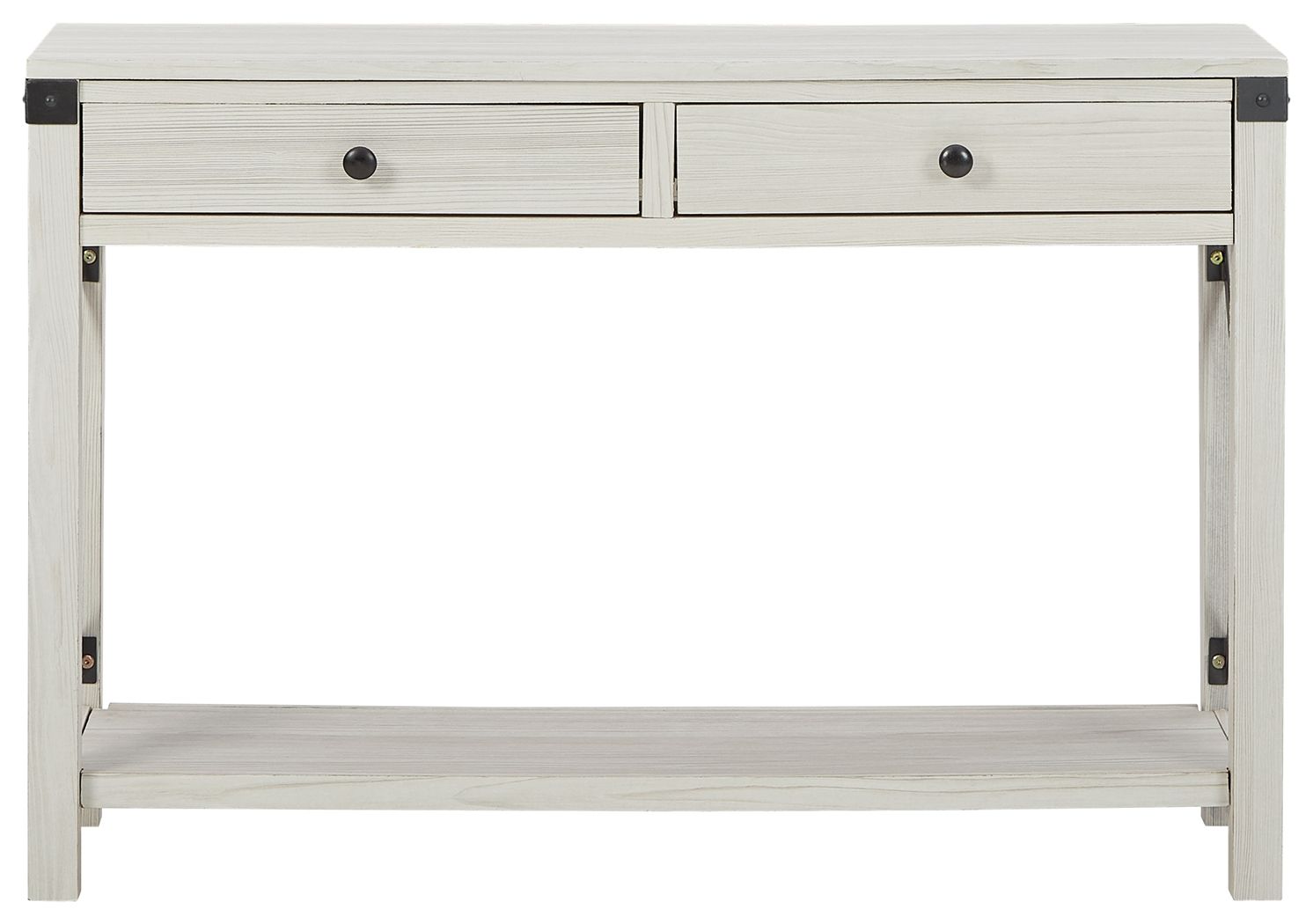 Signature Design by Ashley® Bayflynn - Whitewash - Console Sofa Table With 2 Drawers | Meri Furniture