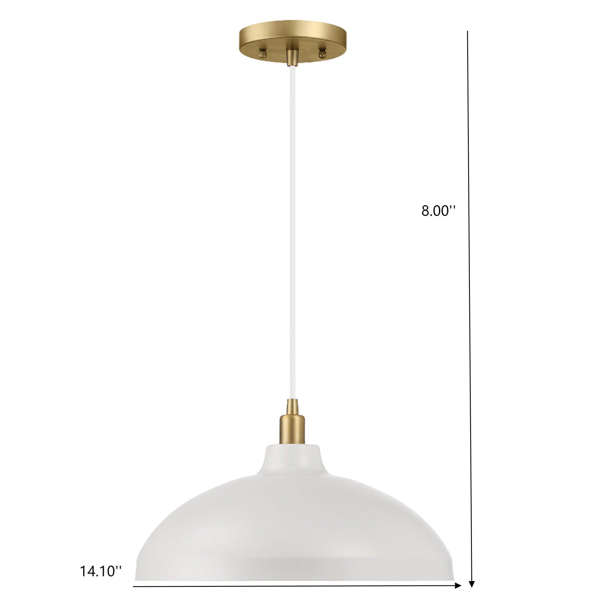 Astral - Single Light Pendant Lamp For Entrance Kitchen Island - Gold / White