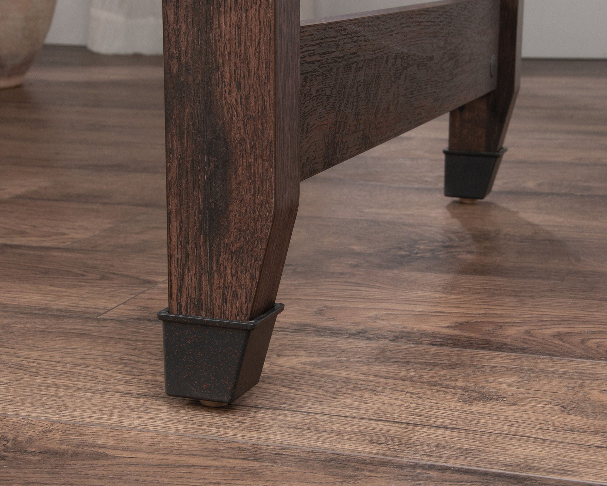 Single Pedestal Desk with Drawers, Coffee Oak