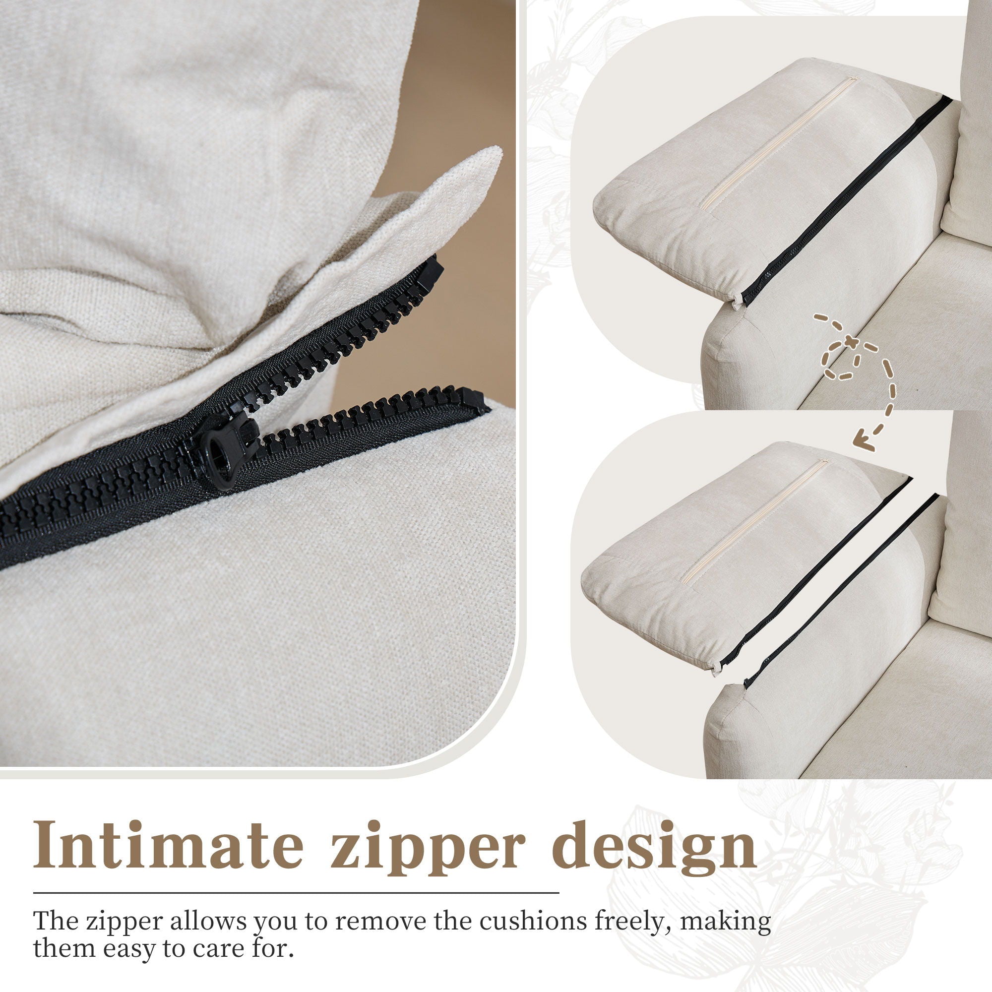 Modern Minimalist Down Filled Sofa