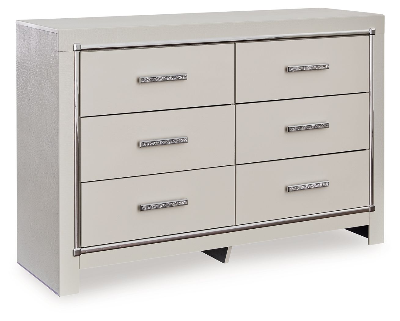 Signature Design by Ashley® Zyniden - Silver - Six Drawer Dresser | Meri Furniture